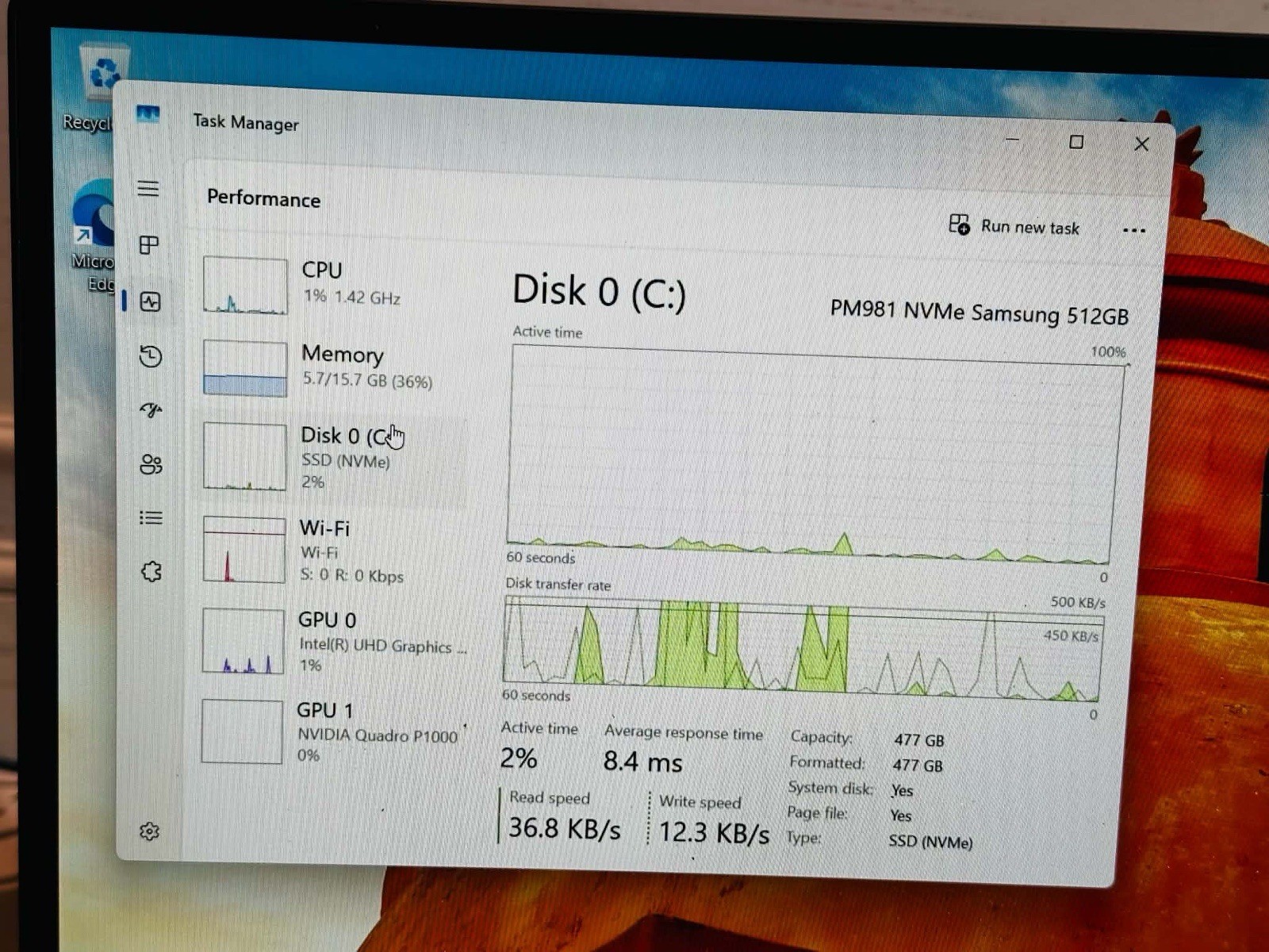 Dell Precision 5530 15.6in i7-8850H 16GB 512GB SSD Quadro P1000 W11 Pro