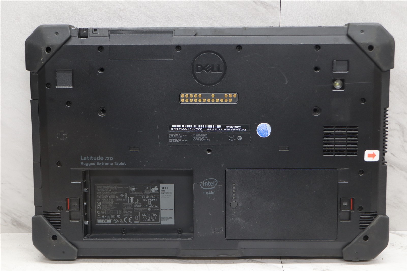 Dell Latitude 7212 Rugged Extreme Intel Core i5-7300U 8GB 128GB Tablet & Adapter