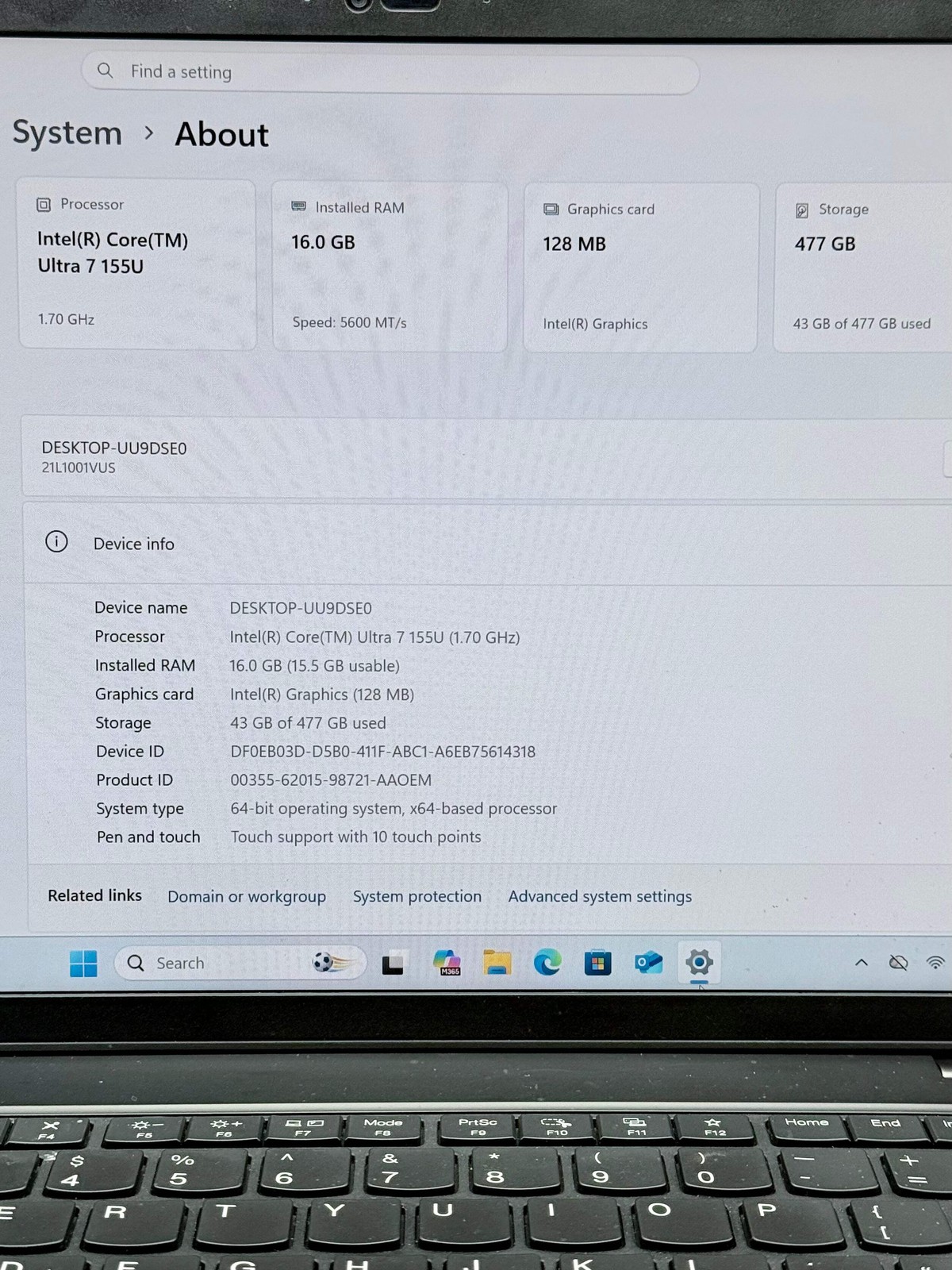 Lenovo ThinkPad L14 Ultra 7 155U 16″ Core i5 16GB 512GB SSD