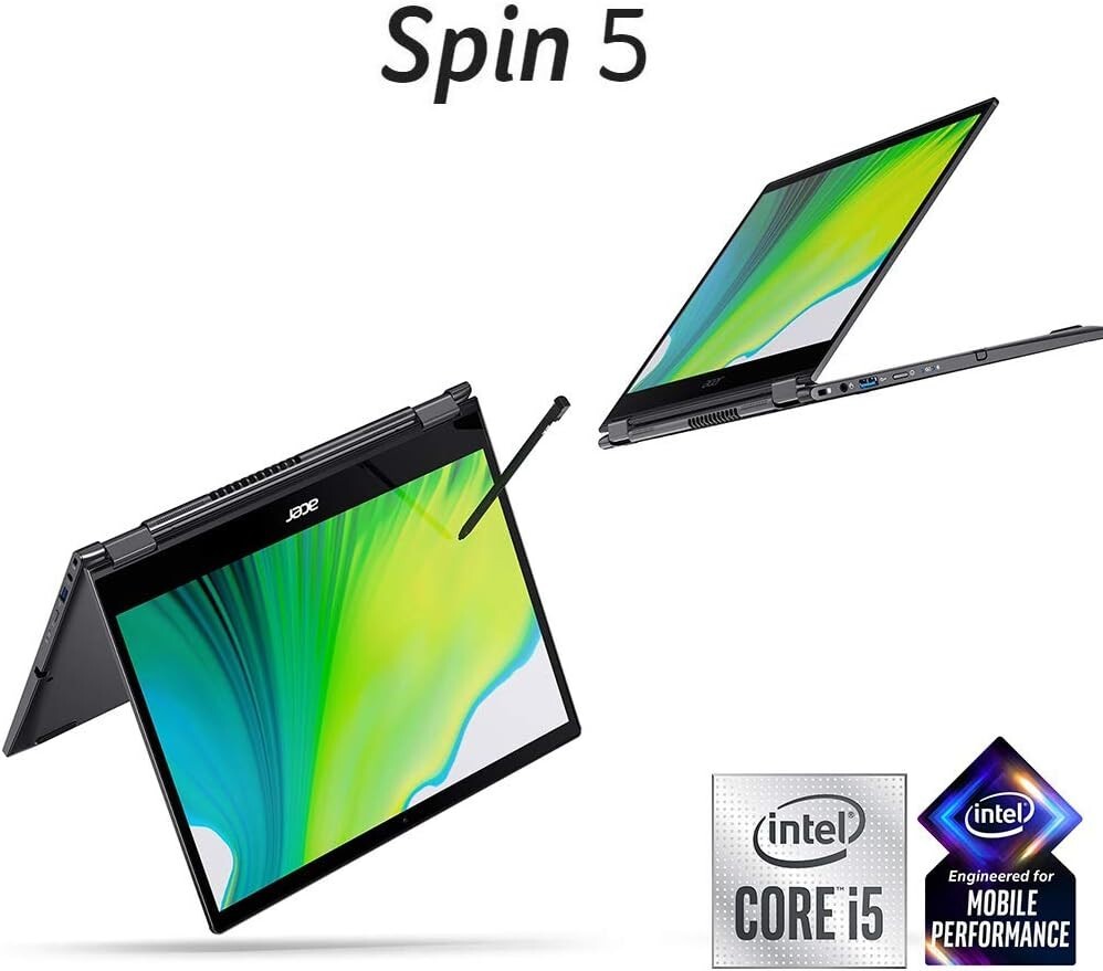 Open Box Acer Spin 5 Convertible Laptop Touch 13.3″ i5-8265U 8G 256G Win 10 Pro