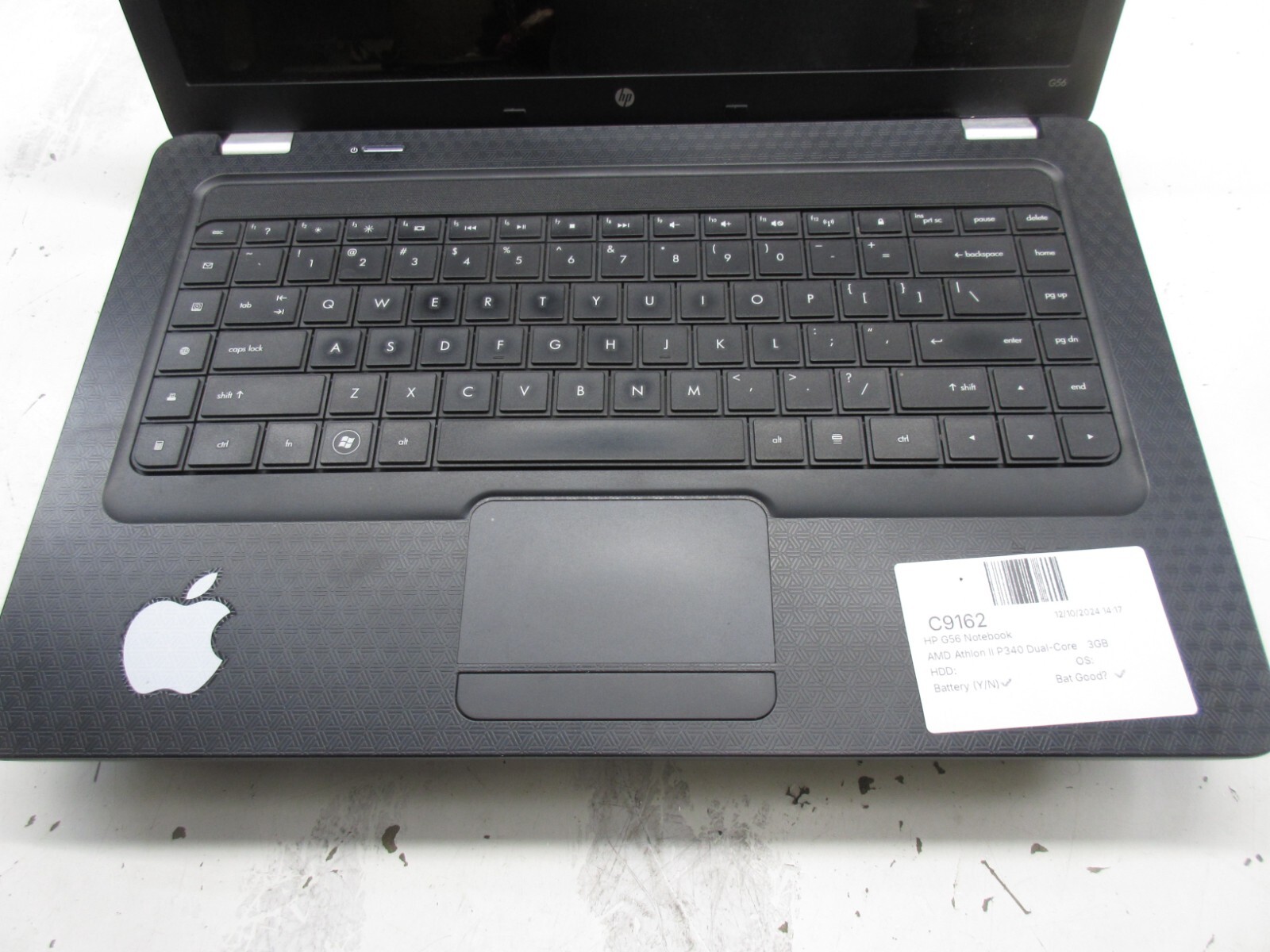 HP G56 Notebook AMD Athlon II P340 Dual-Core 2200MHz 3GB NO HDD