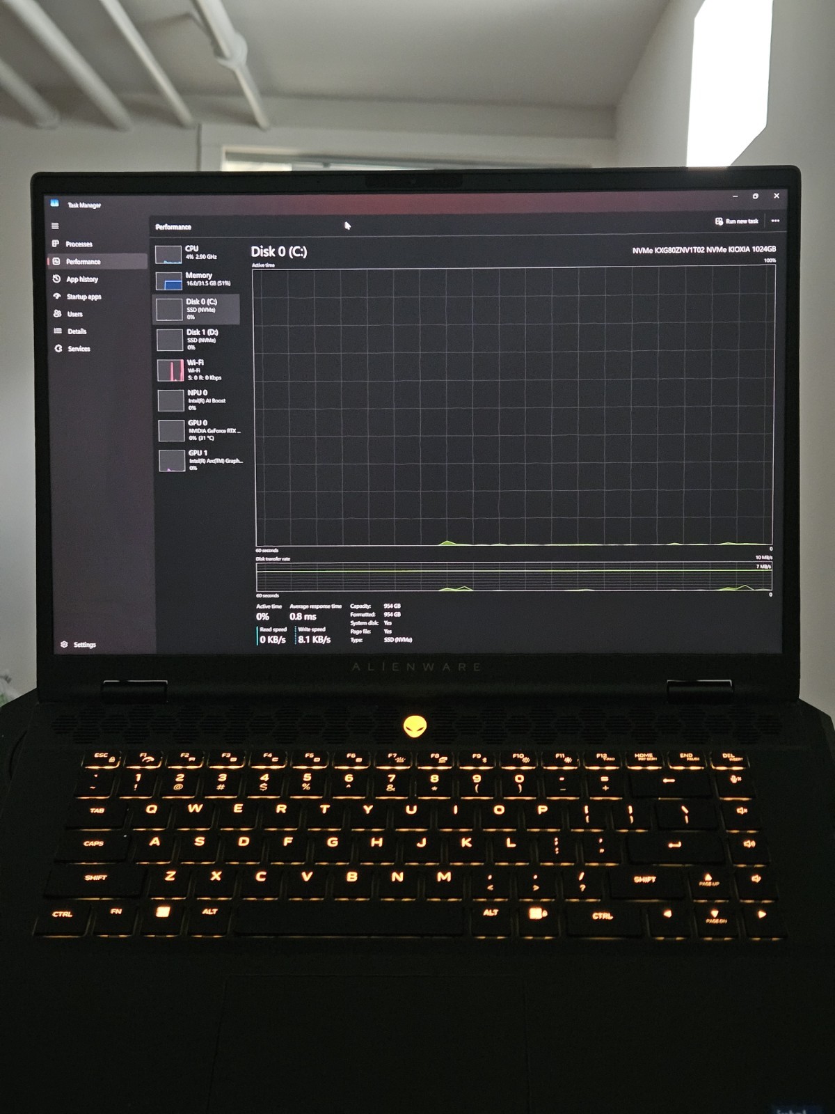 Alienware M16 16″ Gaming Laptop Ultra 7 32GB 1.5TB SSD RTX 4070 QHD+ 240Hz