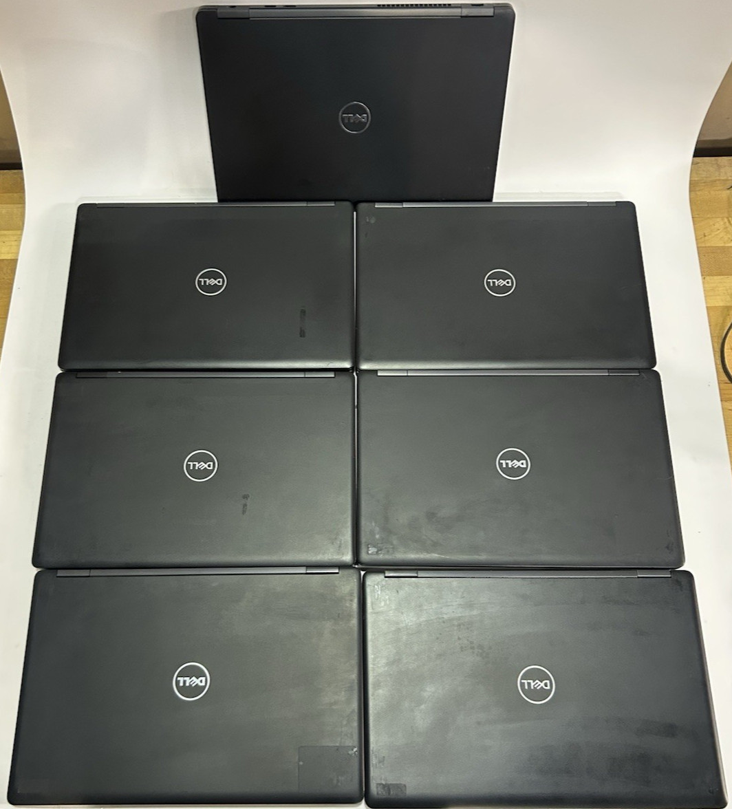 LOT OF 7 Dell Latitude 5580 & 5590 Laptops Intel i5-7300U – 8GB – 256GB – W11P