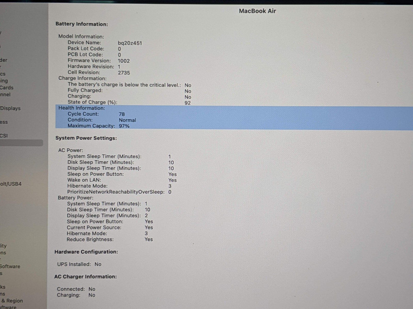 Apple MacBook Air A2337 (2020) 13.3″ M1 8CPU/7GPU 8GB 256GB OS Big Sur MGN63LL/A