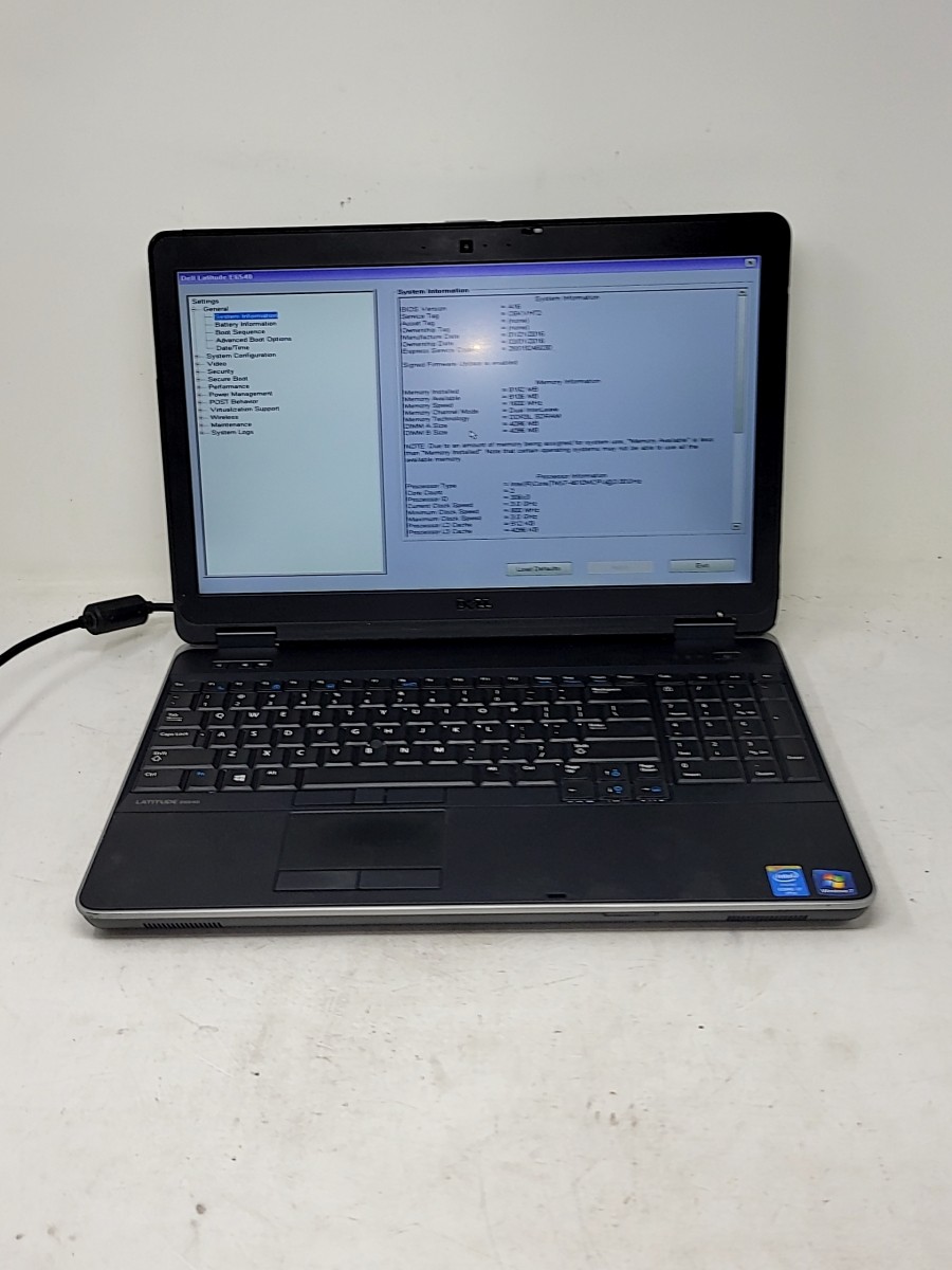 DELL latitude e6540 PC Laptop INTEL CORE I7-4610M 8GB SEE NOTES