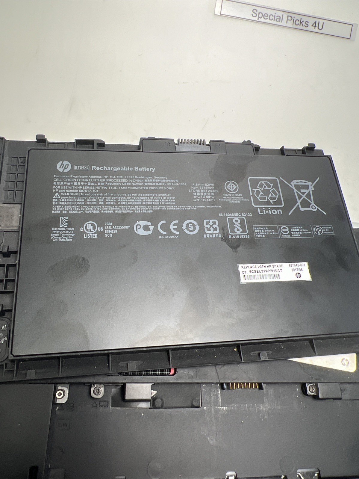 HP EliteBook Folio 9480m Intel Core i7 256GB WIN 10 For Parts Only Broken!!