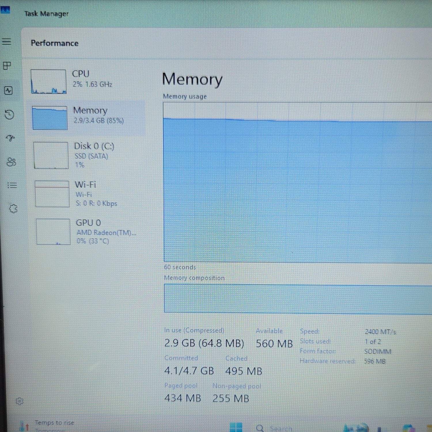 HP Laptop 14-DK1022WV 14″ Ryzen 3 3250U 2.6GHz 4GB RAM 128GB SSD