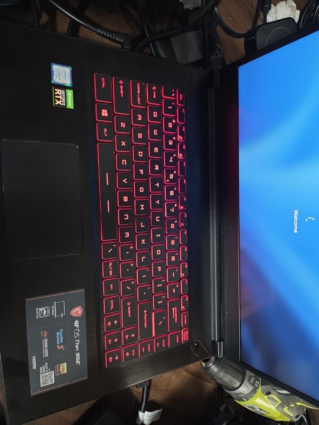 MSI GF65 THIN 9SE i7-9750H / 64GB, 1TB. PART OR REPAIR