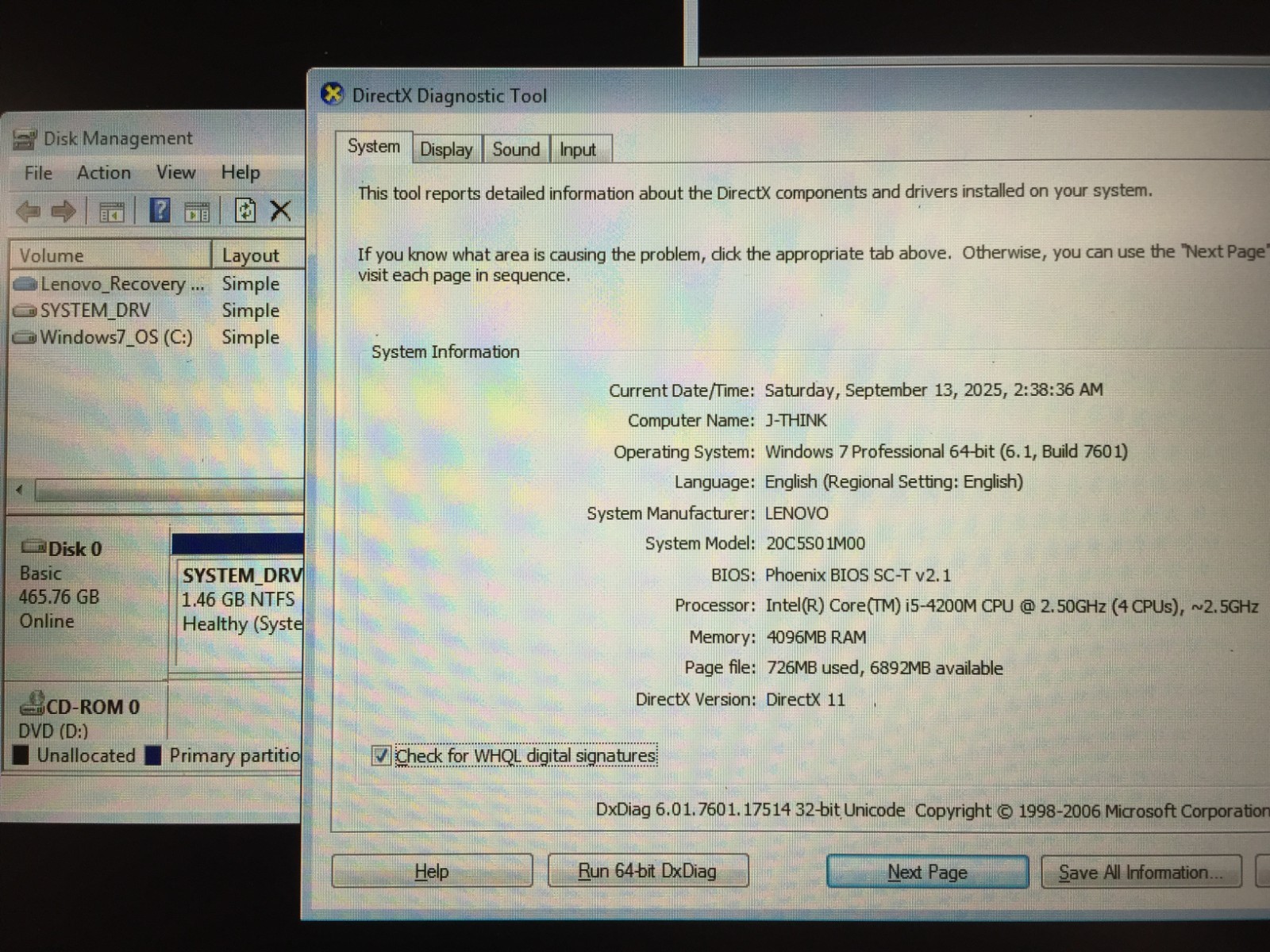 Lot of 2*Bad Batt*Lenovo ThinkPad E440 G510 15.6 14″ Laptop/i5-4200M/4GB/8GB/1TB