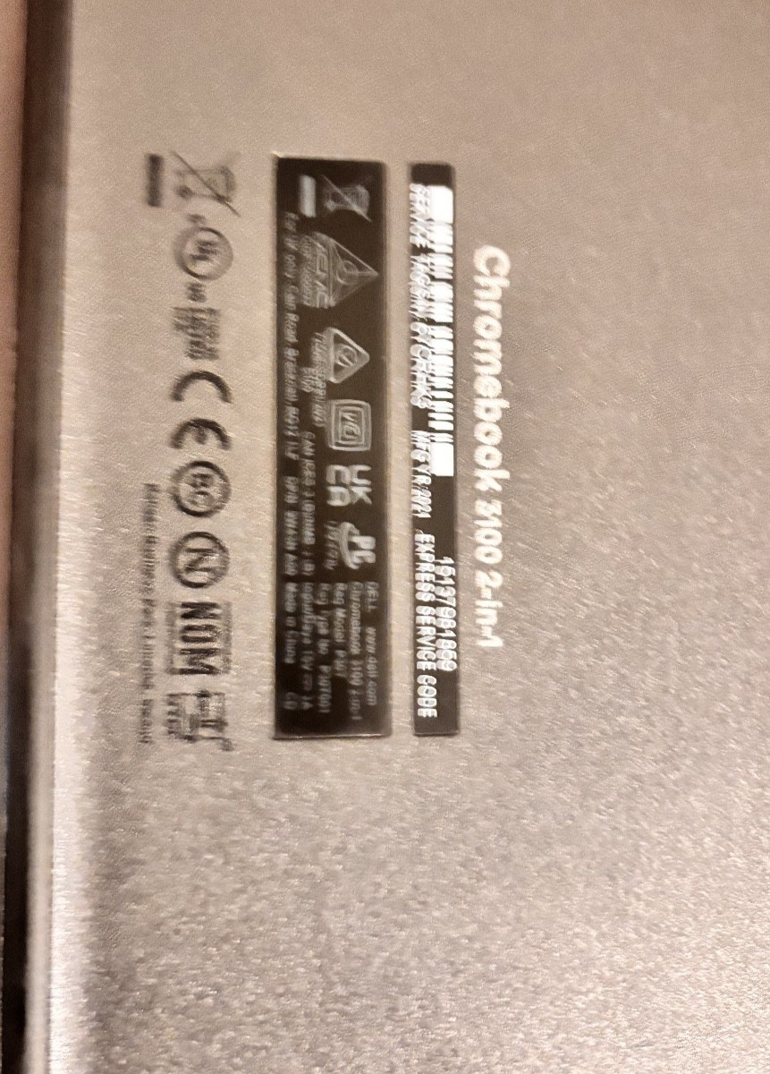 Dell Chromebook 3100 2-in-1 11.6” Touchscreen Intel N4020 4GB RAM USB-C Charger