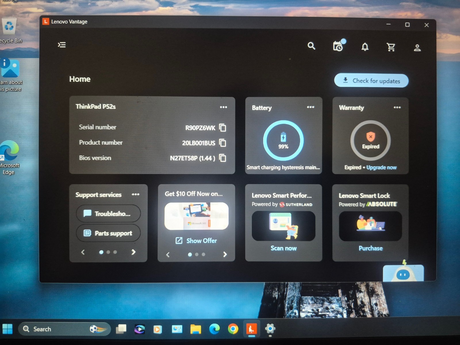 LENOVO THINKPAD P52S i7-8650U 12GB 256GB QUADRO P500 WIN 11 + OFF PRO 2024