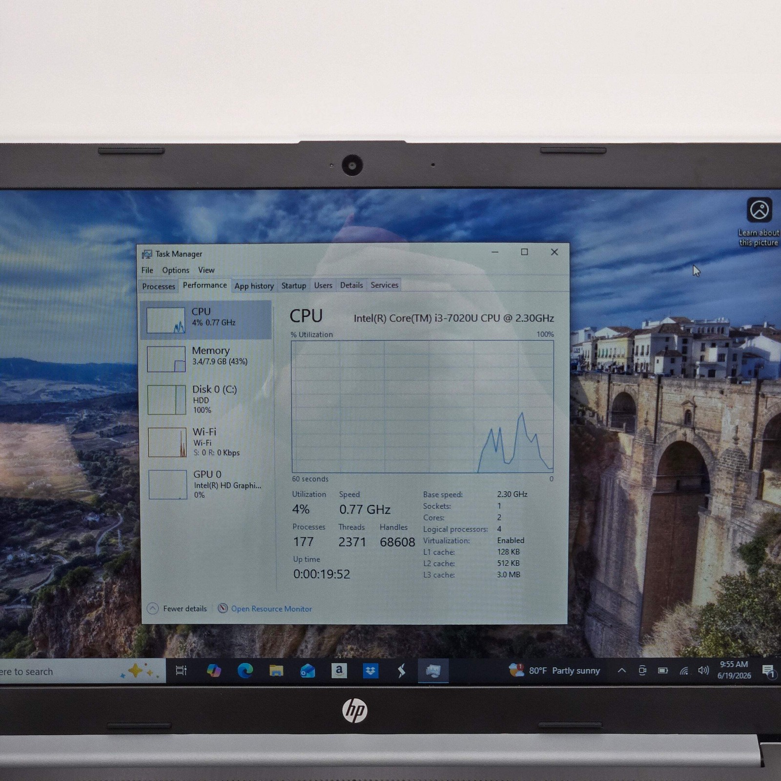 HP Laptop 15-da0046nr 15″ Touch Core i3 7th Gen 8GB RAM 1TB – For Parts *READ*