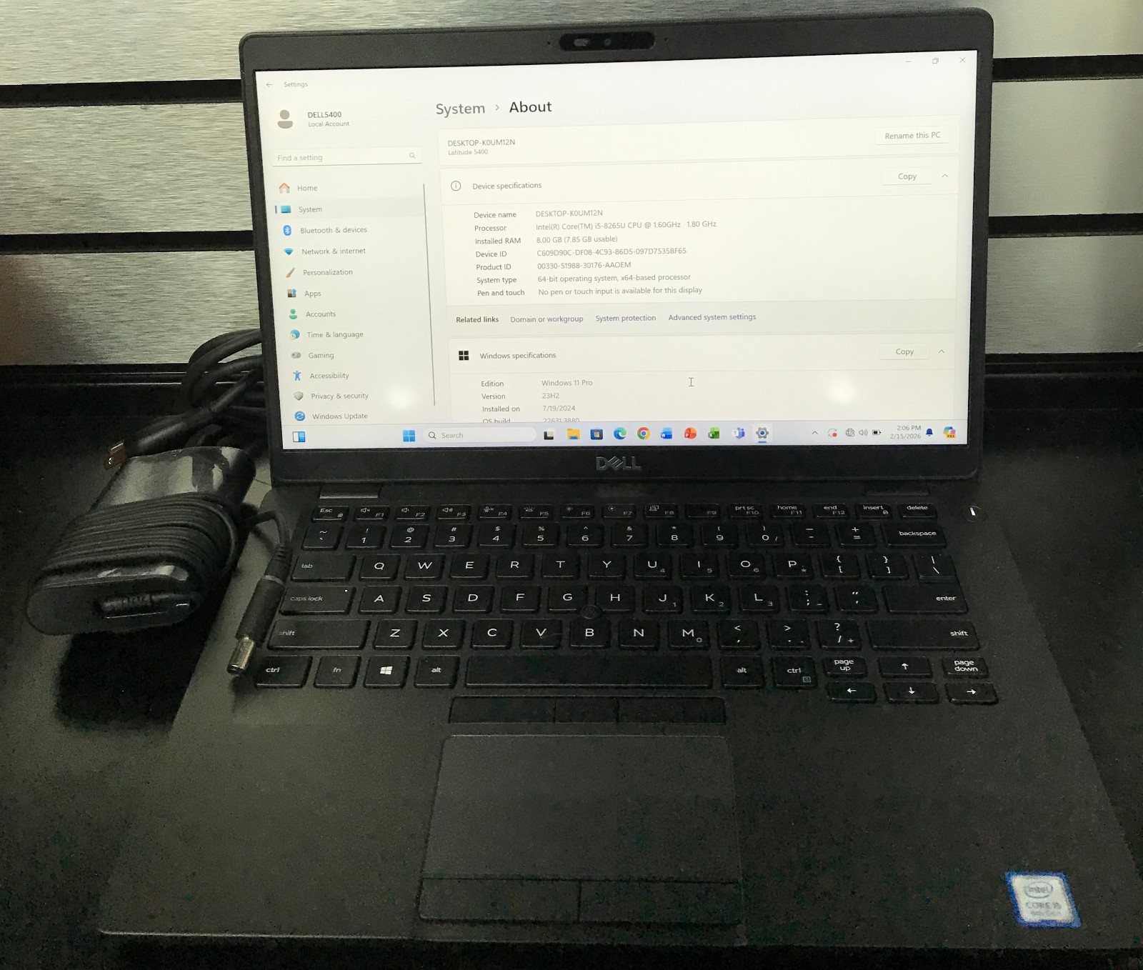 Dell Latitude 5420 14″ FHD Laptop i5-1135G7 2.4GHz 8GB RAM 256GB SSD w/ AC