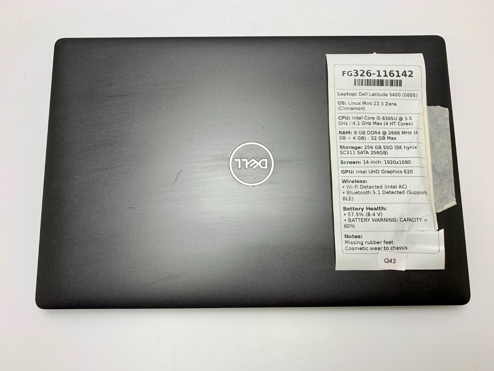 Dell Latitude 5400 | i5-8365U | 8GB RAM | 256GB SSD | LINUX