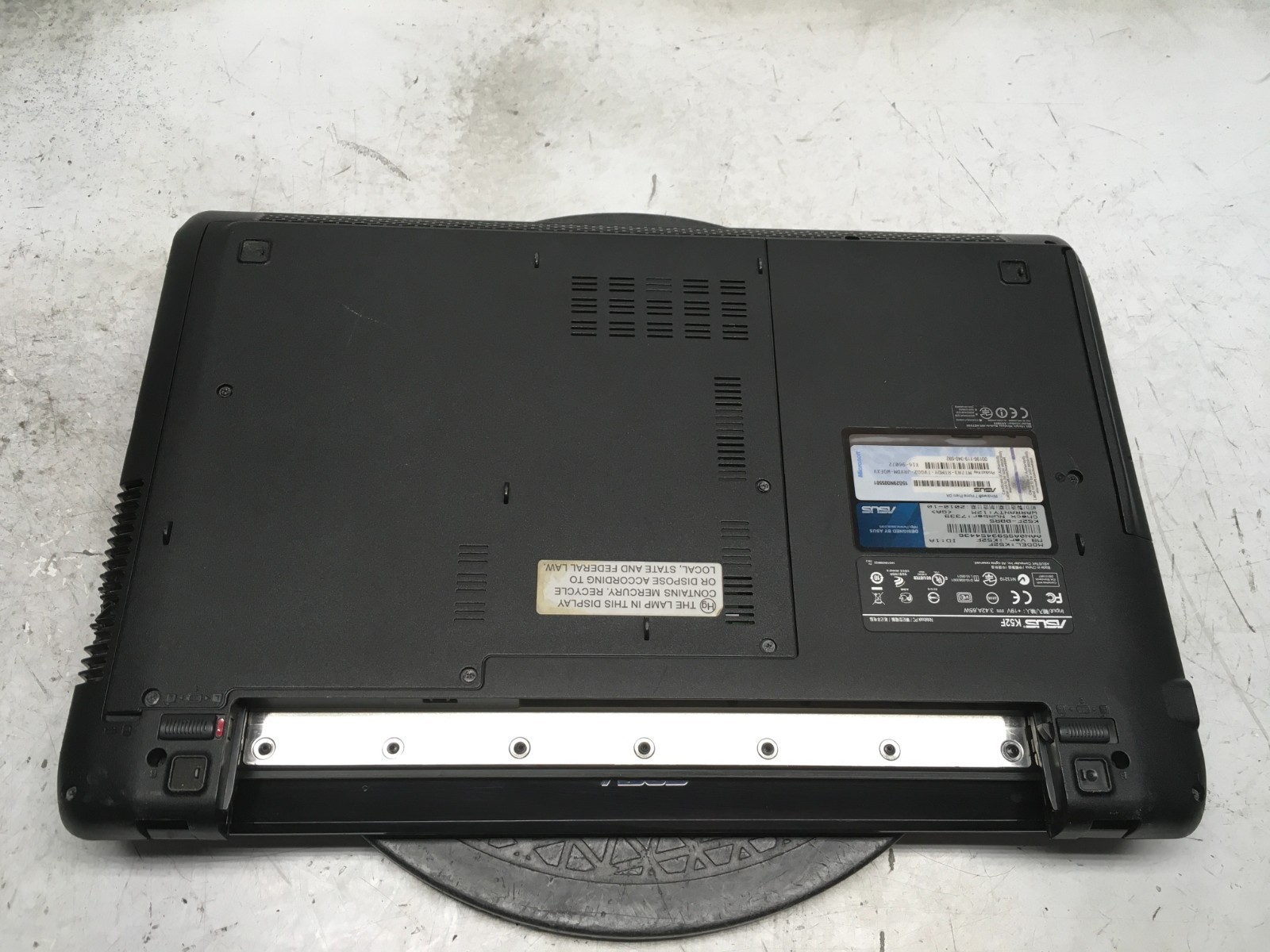 Asus K52F-BBR5 Intel Pentium P6100 2GHz 3 GB NO HDD