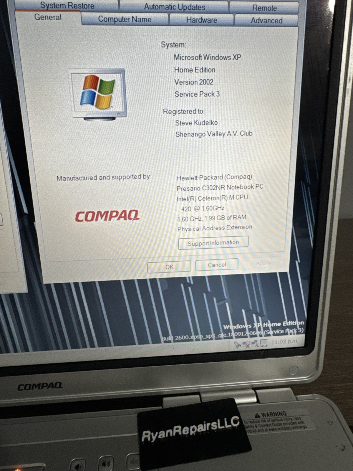 Compaq Presario C300 Intel Celeron M420 1.6GHz 2 GB 50GB HDD READ!