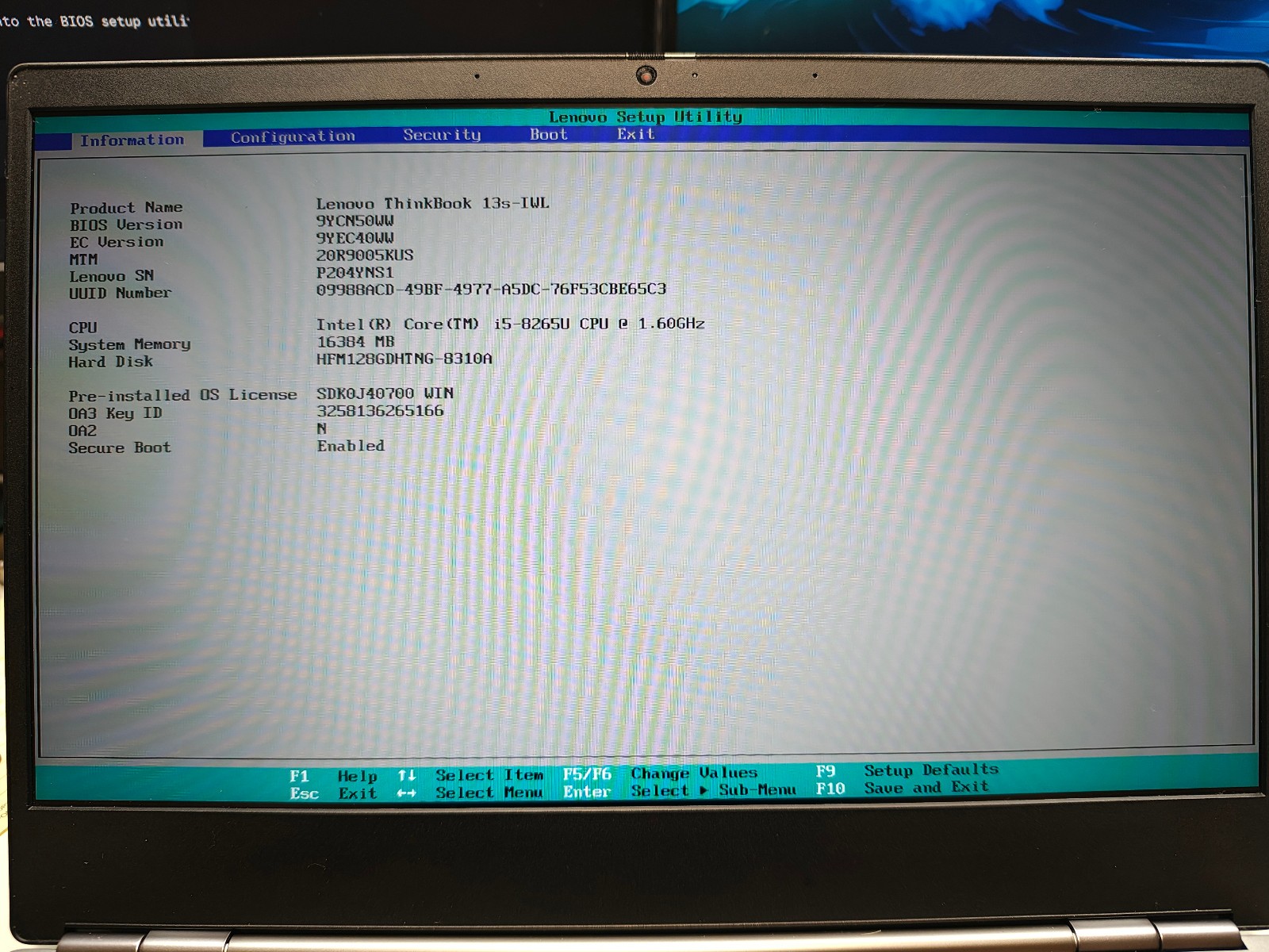 Lenovo Thinkbook 13S 13s-IWL, i5, 13.3″ Full HD IPS, 16GB RAM, 128GB NVMe SSD