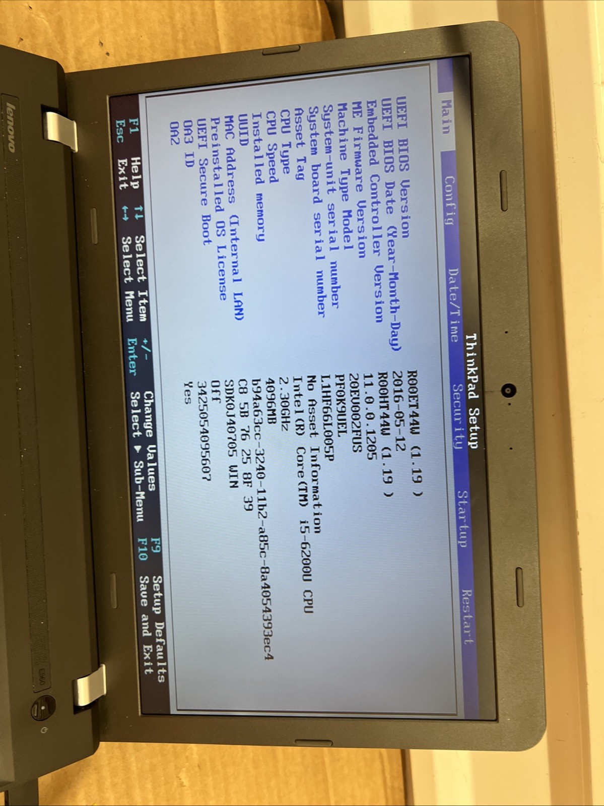 Lot Of 20 Lenovo ThinkPad E560 i5-6200U@ 2.30GHz 8GB RAM 256GB SSD Win 11