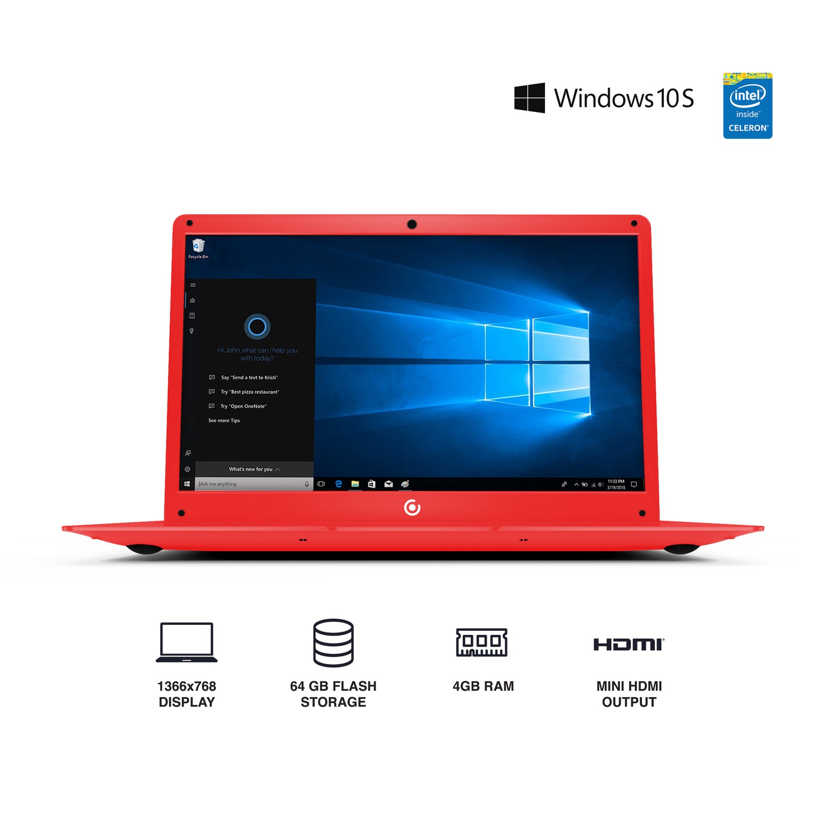 Core Innovations CLT146401RD-100 14.1″ HD Atom x5-Z8350 1.1GHz Intel HD Graphics