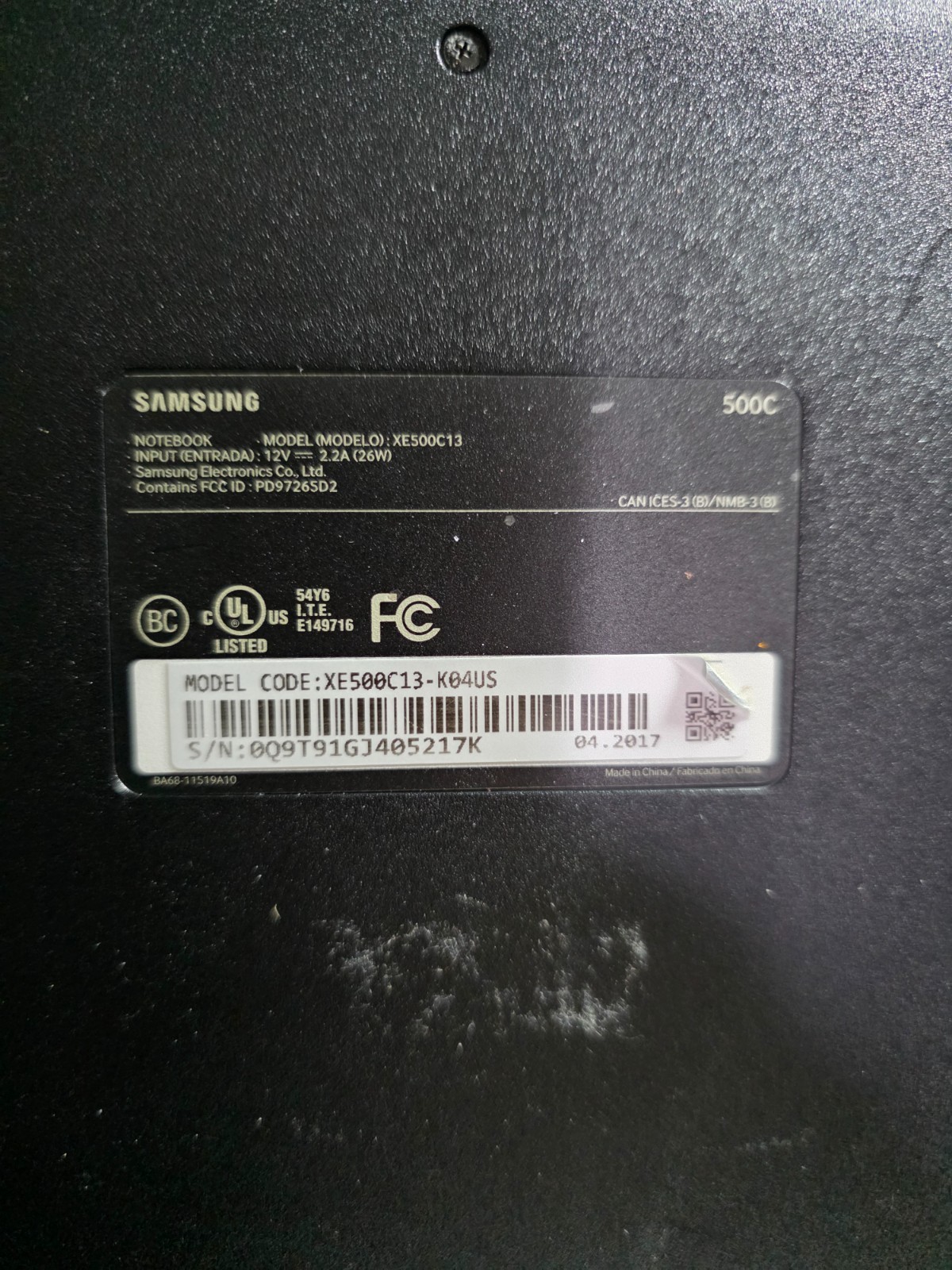 Samsung Chromebook 3 XE500C13 11.6in. (16GB, Intel Celeron N, 2.48GHz, 2GB)…