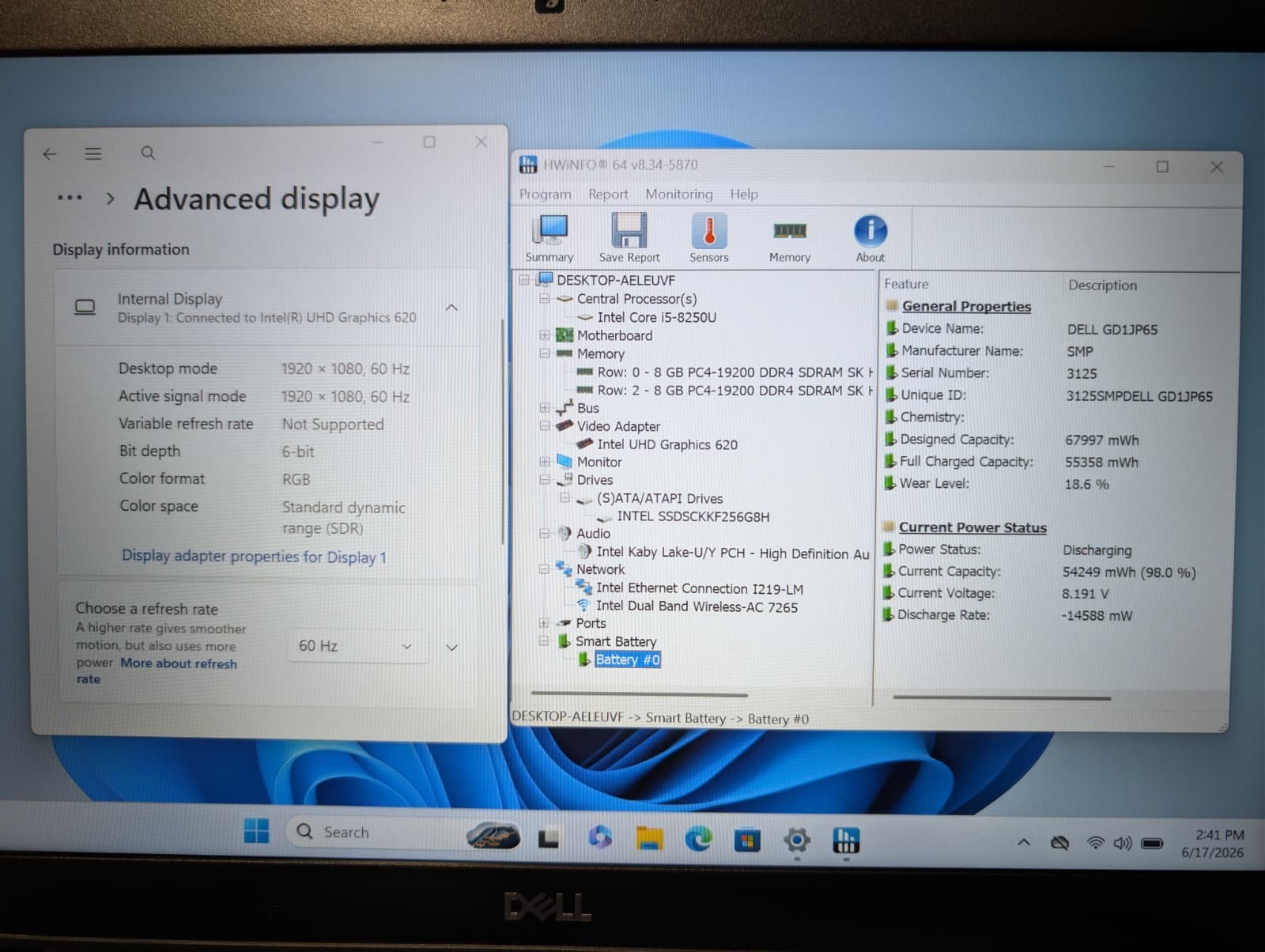DELL LATITUDE 5590 | i5-8250U 16GB RAM 256GB SSD | FHD Backlit | Windows 11 Pro
