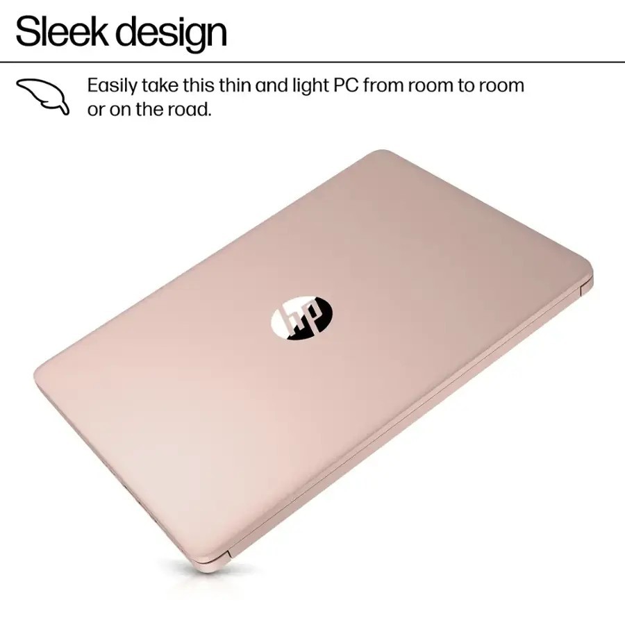 HP 14″ Student Laptop, Intel N150, 16GB RAM, 192GB Storage, Win11 Pro, Rose Gold