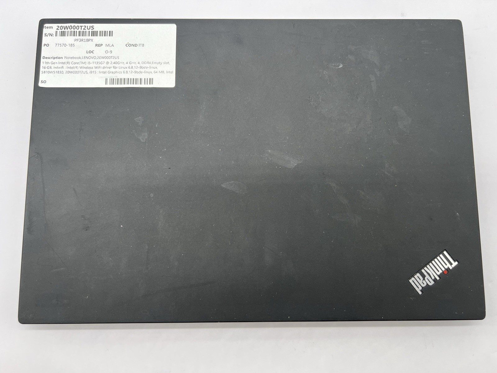 Lenovo ThinkPad T14 Gen 2i, i5-1135G7, @ 2.40GHz, 16GB RAM-No HDD/OS/Charger