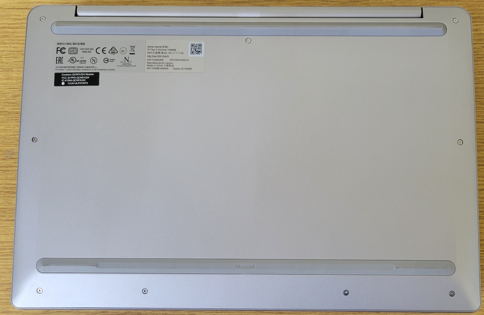 (Lot of 2)Lenovo IdeaPad 3 Chrome 14M836 MediaTek Mt8183 1.90GHz 4GB 64GB No OS