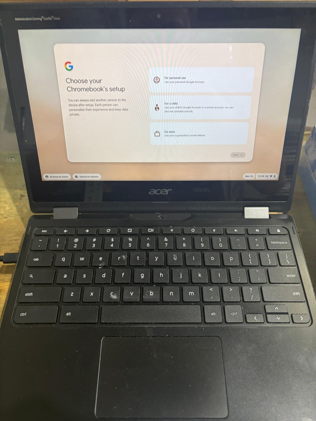 Acer Chromebook Spin 511 R752T 11.6″ Touch 2in1, 4GB, 32GB SSD *Screen Bubbles*