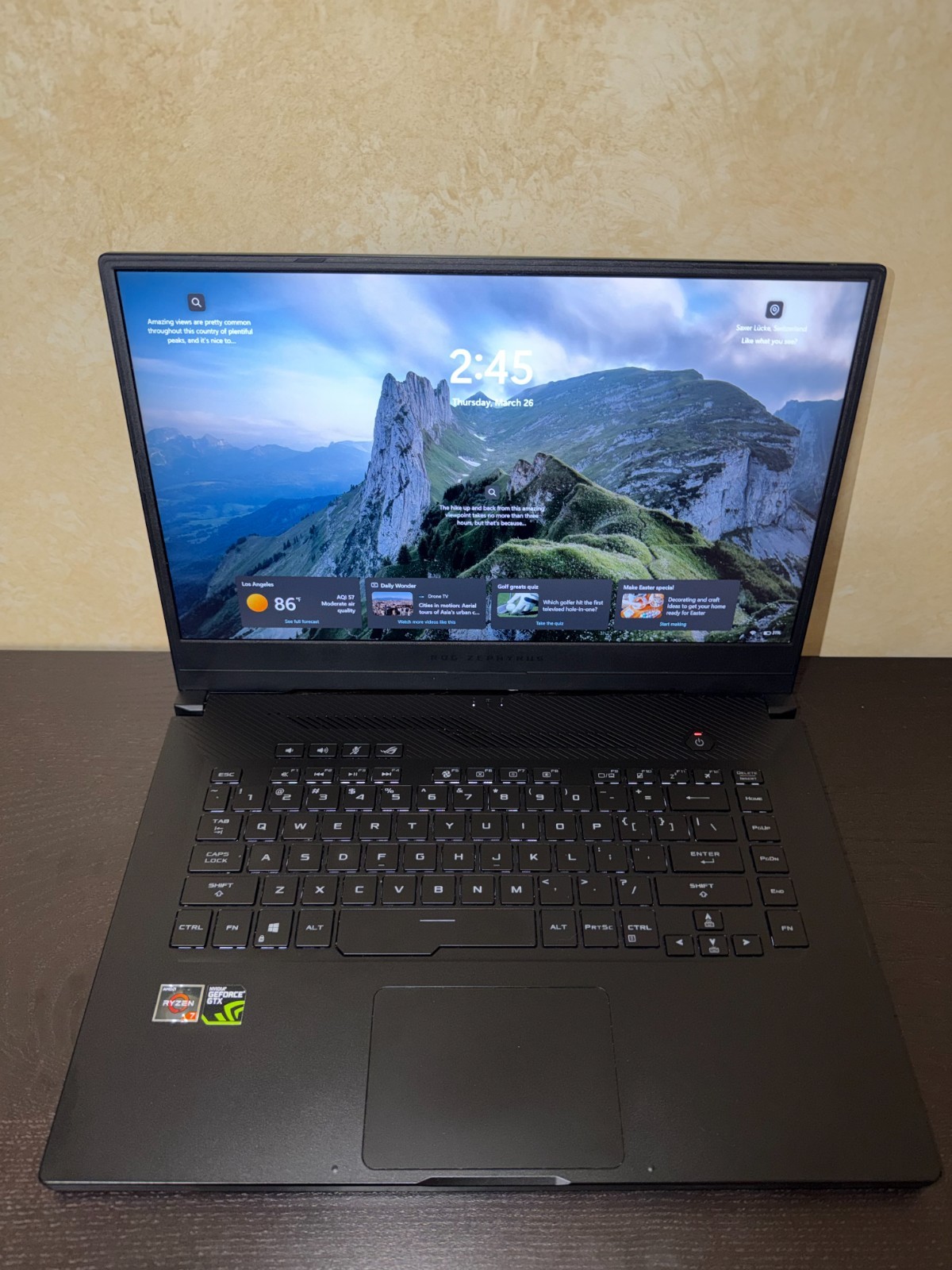 ASUS Rog Gamer Laptop 15.6″ 512gb SSD 16gb AMD Ryzen 7 3750h GTX 1660 TI