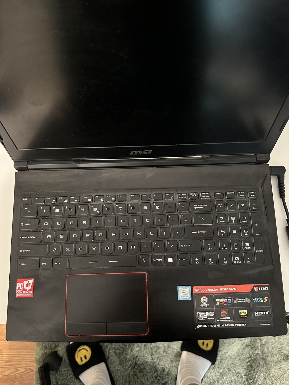 msi gaming laptop i7 16gb ram (Free keyboard)