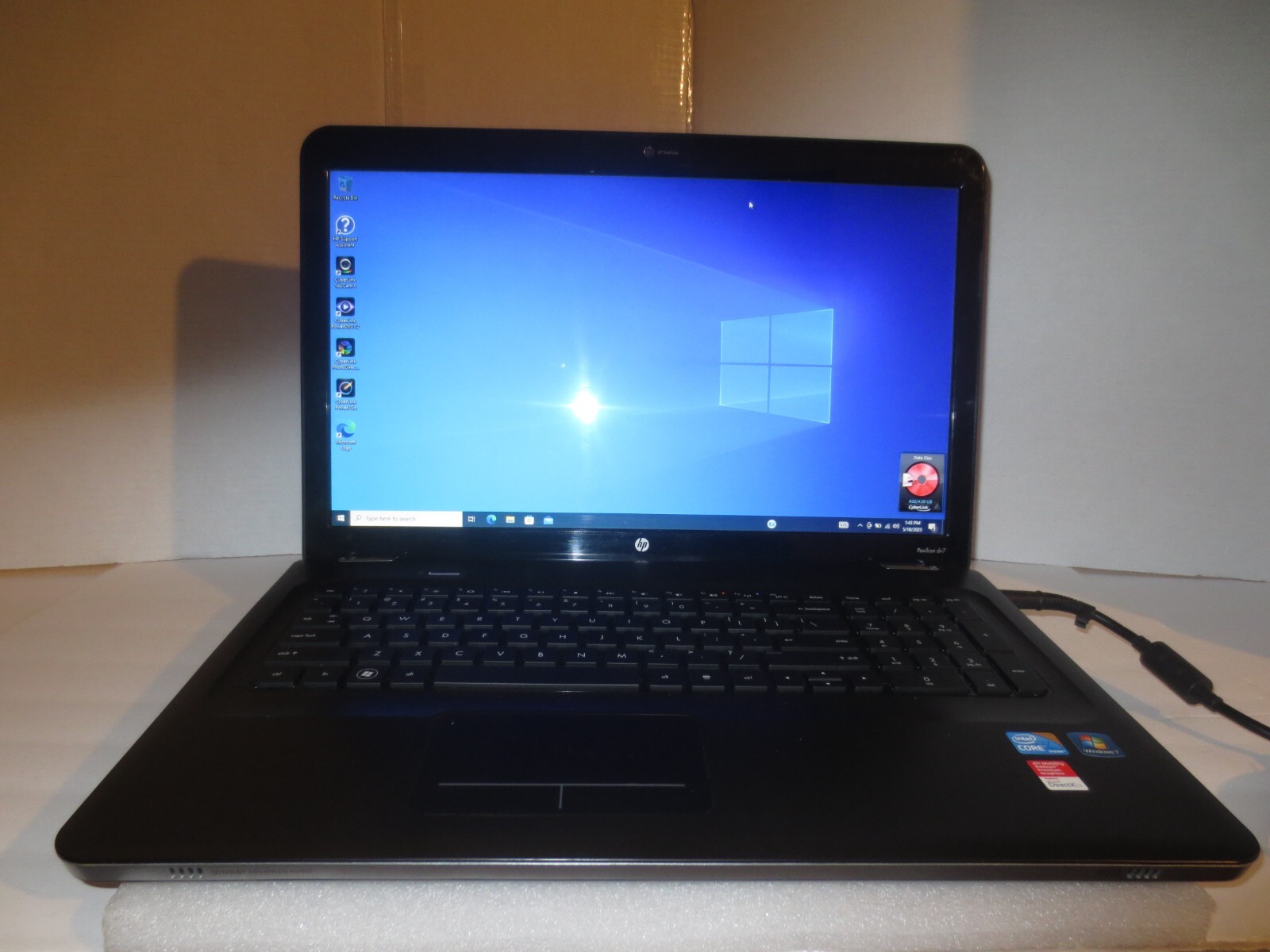 HP DV7T-4100 17.3″ CORE i7-Q740@1.73GHz 8GB RAM 500GB HDD WINDOW 10