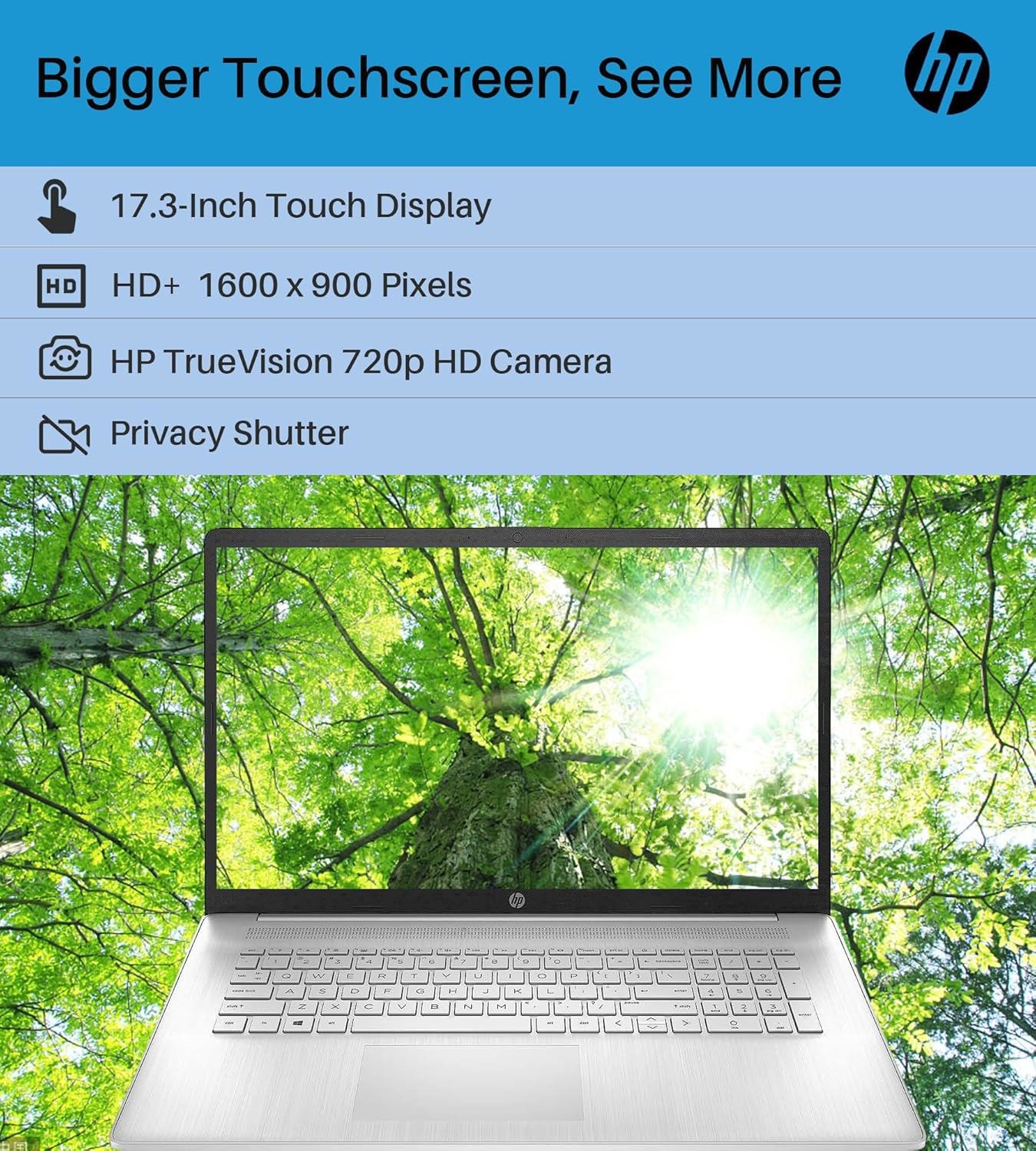 HP 17.3″Touch Laptop computer Win11P 4.5GHz AMD-R5-7530U UpTo 64GB RAM 2TB SSD