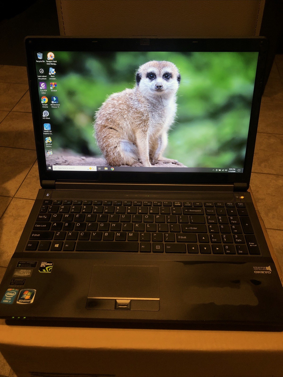 ibuypower gaming laptop Clevo W350STQ Intel i7-4700MQ 12GB RAM NVIDIA 480GB Win