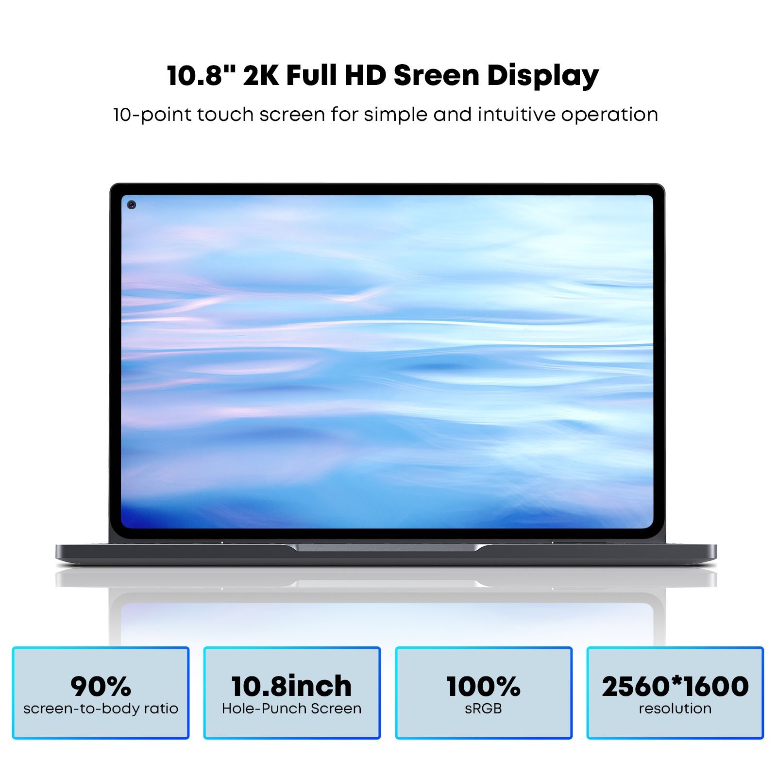 CHUWI 10.51” MiniBook X Windows 11 Laptop LPDDR5 12GB 512GB SSD Intel N5100