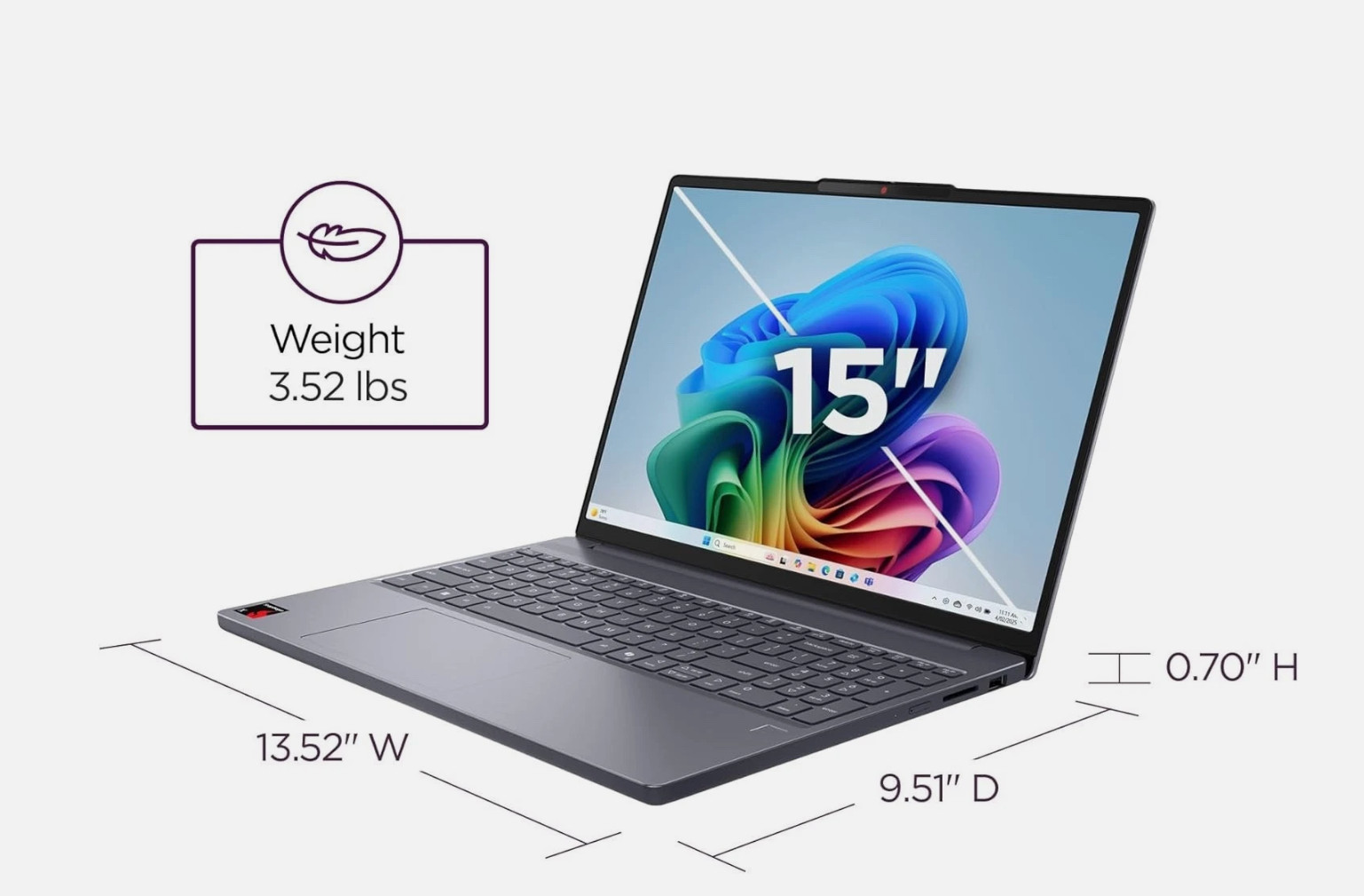 Lenovo IdeaPad Slim3x Laptop 15.3 Touchscreen Snapdragon 16GB 512GB New #5AB