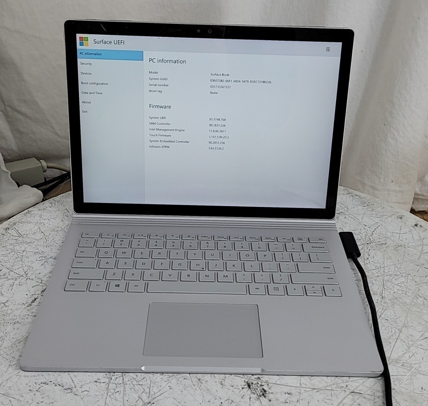MICROSOFT Surface Book Laptop Intel Core I5-6300U 8GB 128GB SEE NOTES