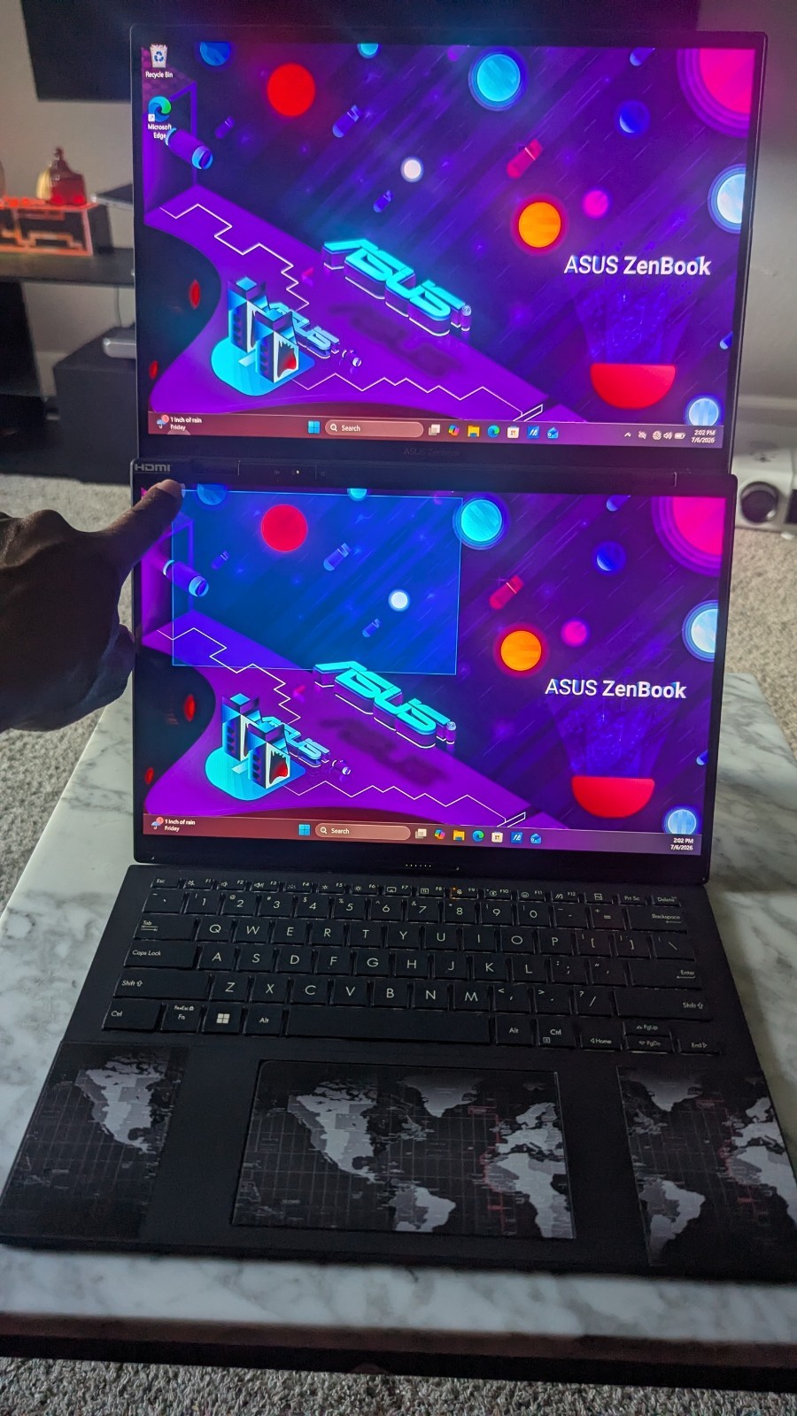 14″ Asus ZenBook Duo Ux8406ma, Ultra 7 155H, 16GB, 1TB SSD, Touch, Dual Screens!