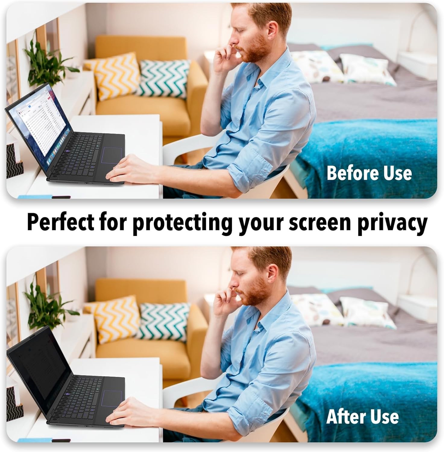 17.3 Inch 16:9 Laptop Privacy Screen Filter, Anti Scratch Anti Spy Anti Glare