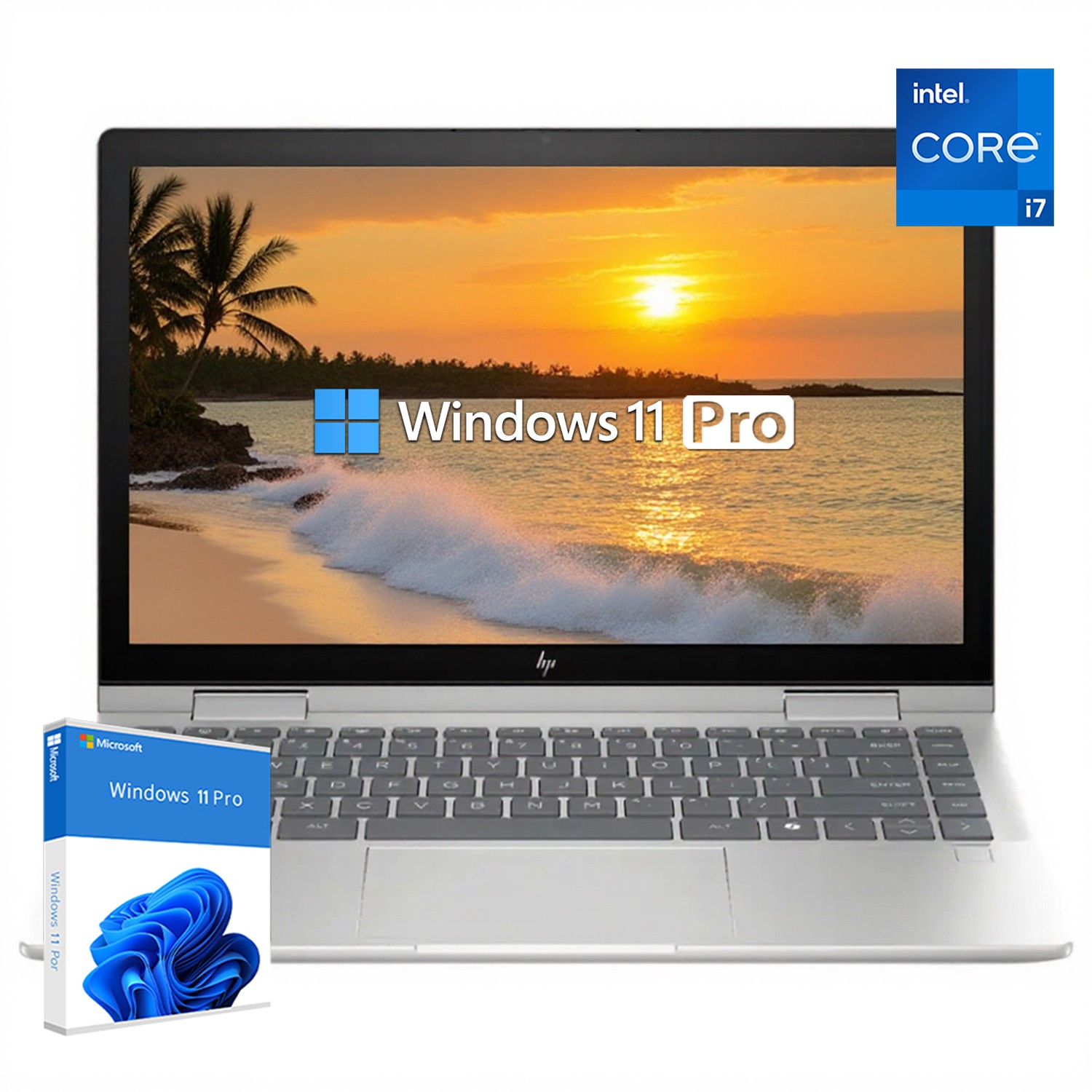 HP 15.6″ FHD Touchscreen i7 Laptop, Intel 10-Core i7-1355U 16GB 1TSSD Win 11 Pro