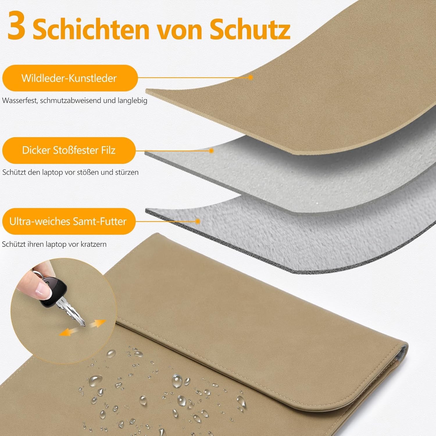 15-16 Inch Laptop Sleeve for MacBook Pro 16 M5/M4/M3/M2/M1 Pro/Max A3428 A3429 A