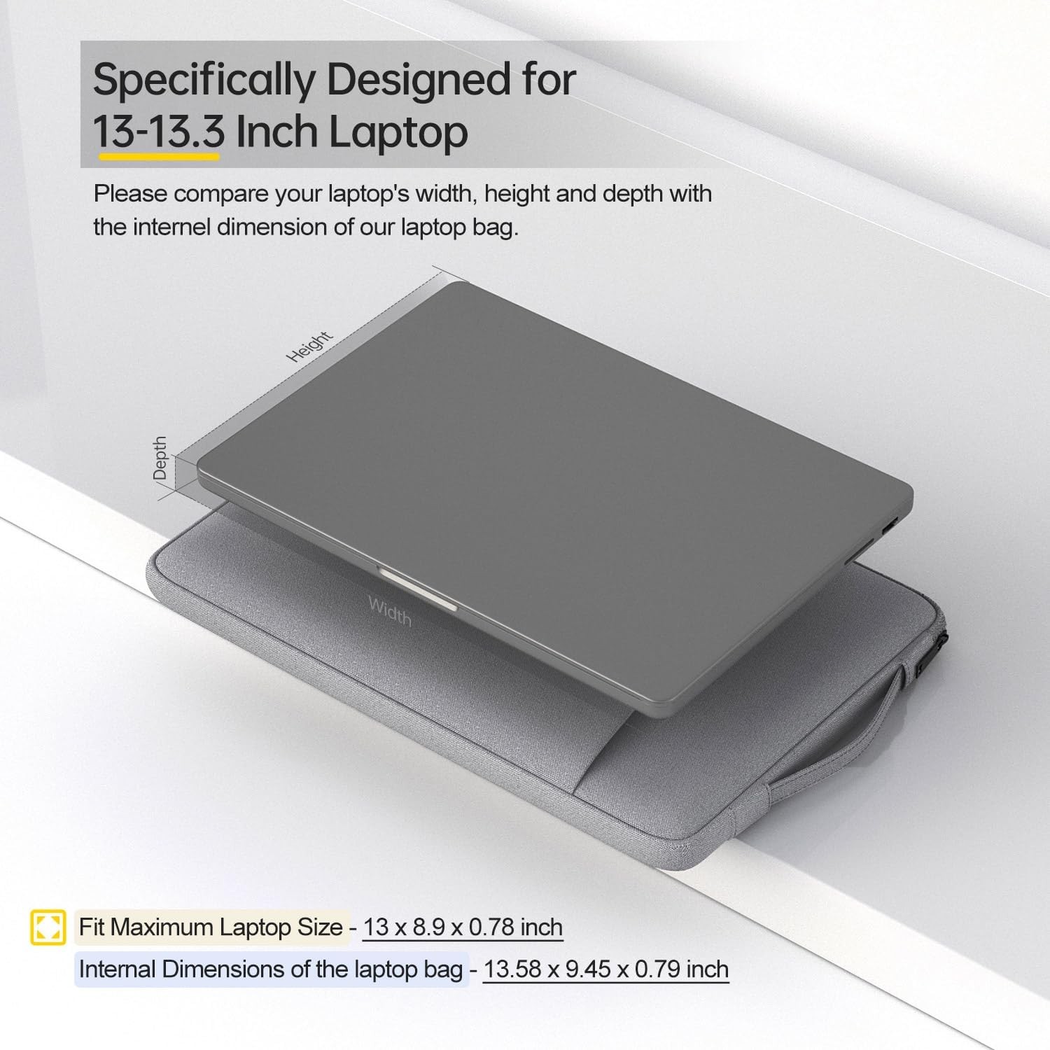 13-13.3 Inch Laptop Sleeve for Acer Spin Chromebook 513 13.3, Lenovo Duet 5, Del