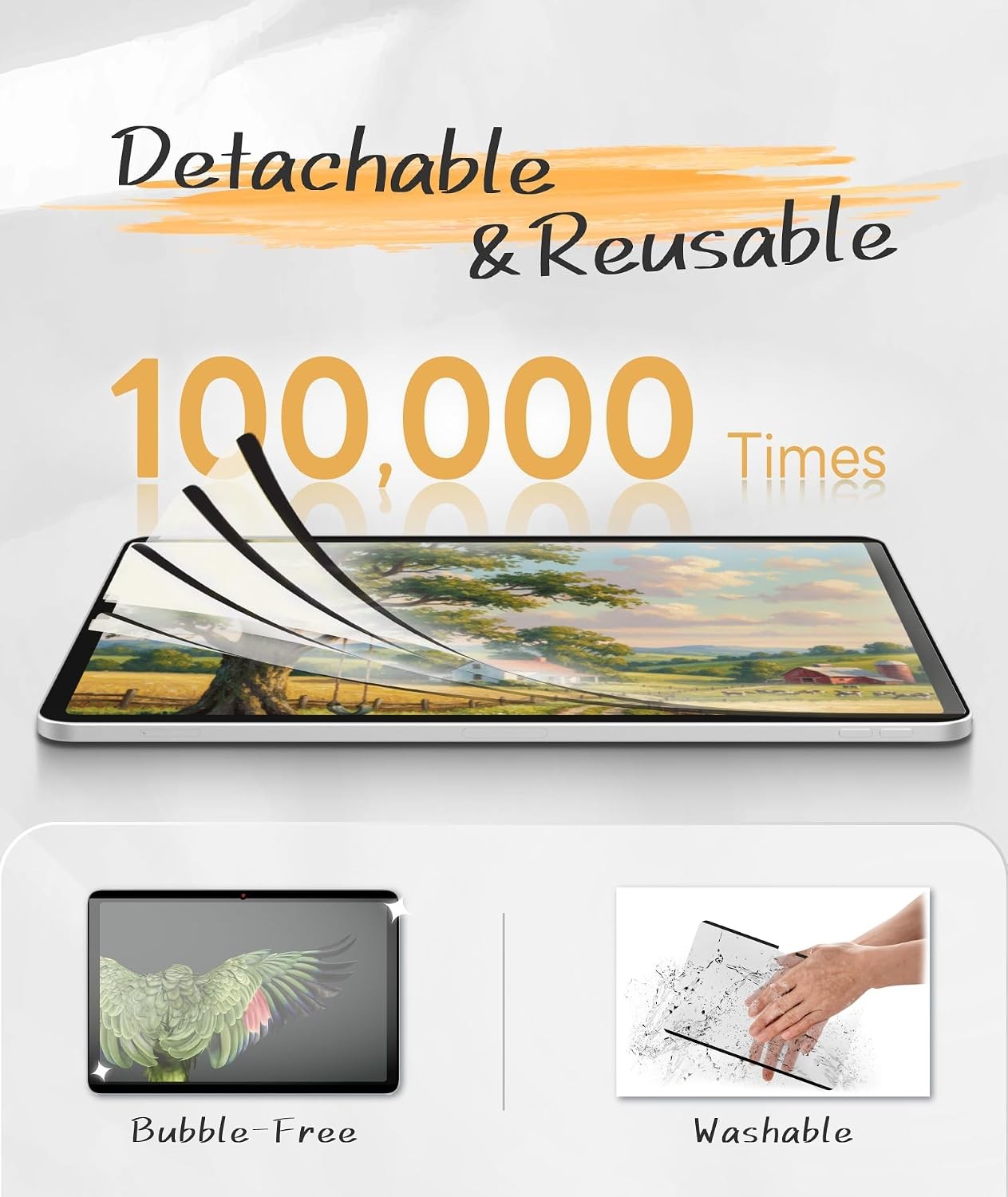 Detachable Paperfeel Screen Protector for Lenovo Chromebook Duet Gen 9 2025 (10.