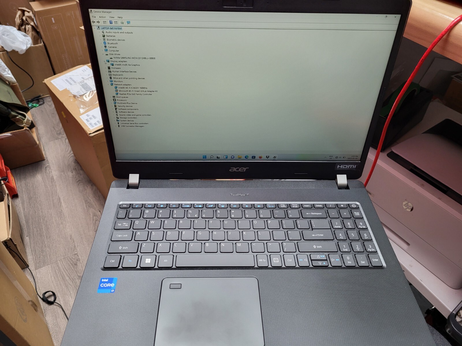 Acer TravelMate P2 TMP215-53-7261 i7-1165G7, 16GB, 512GB M.2 SSD, 15.6in Full H