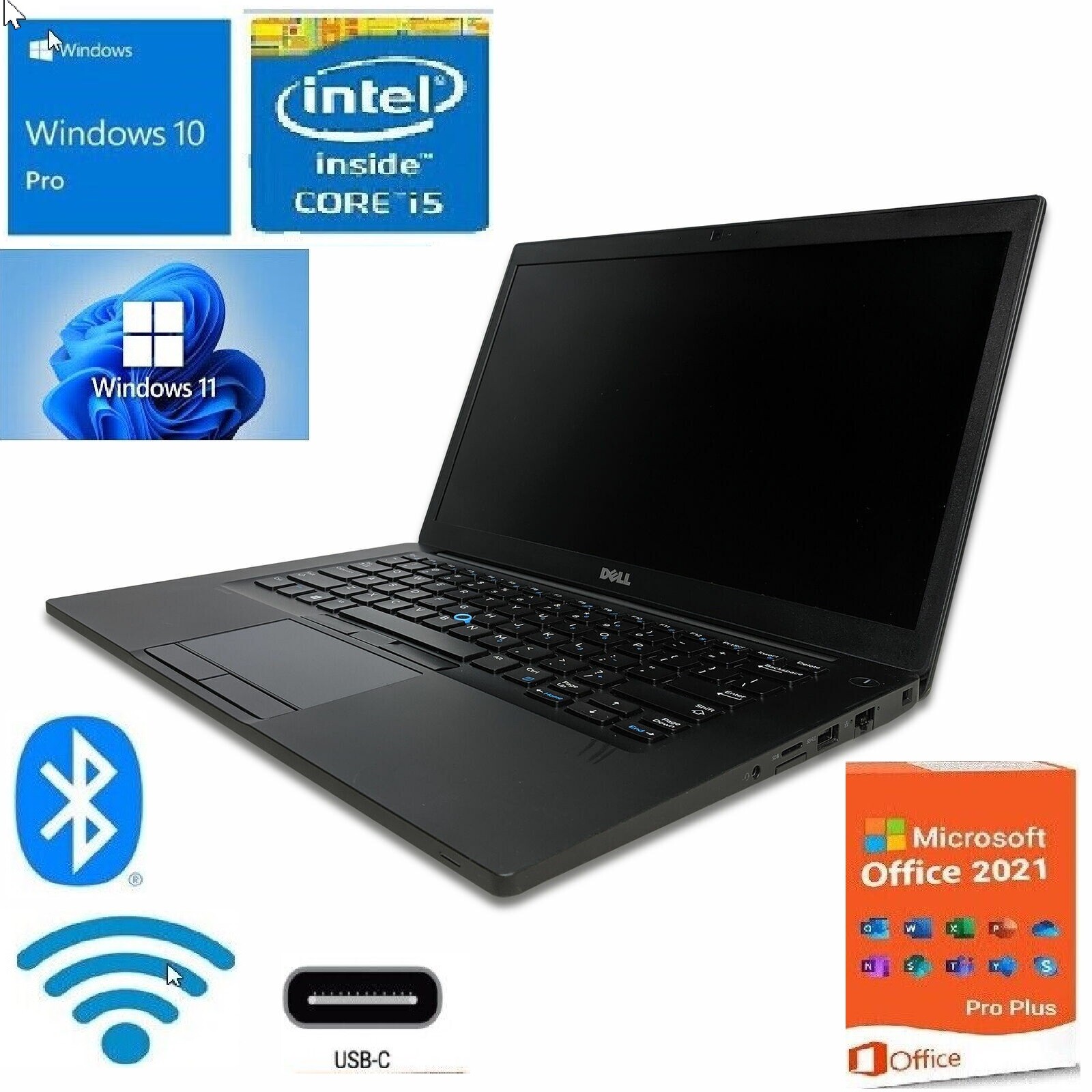 Dell Latitude 7280 Laptop i5 8GB 16GB 32GB RAM 256GB 512GB 1TB SSD Win 10 Pro