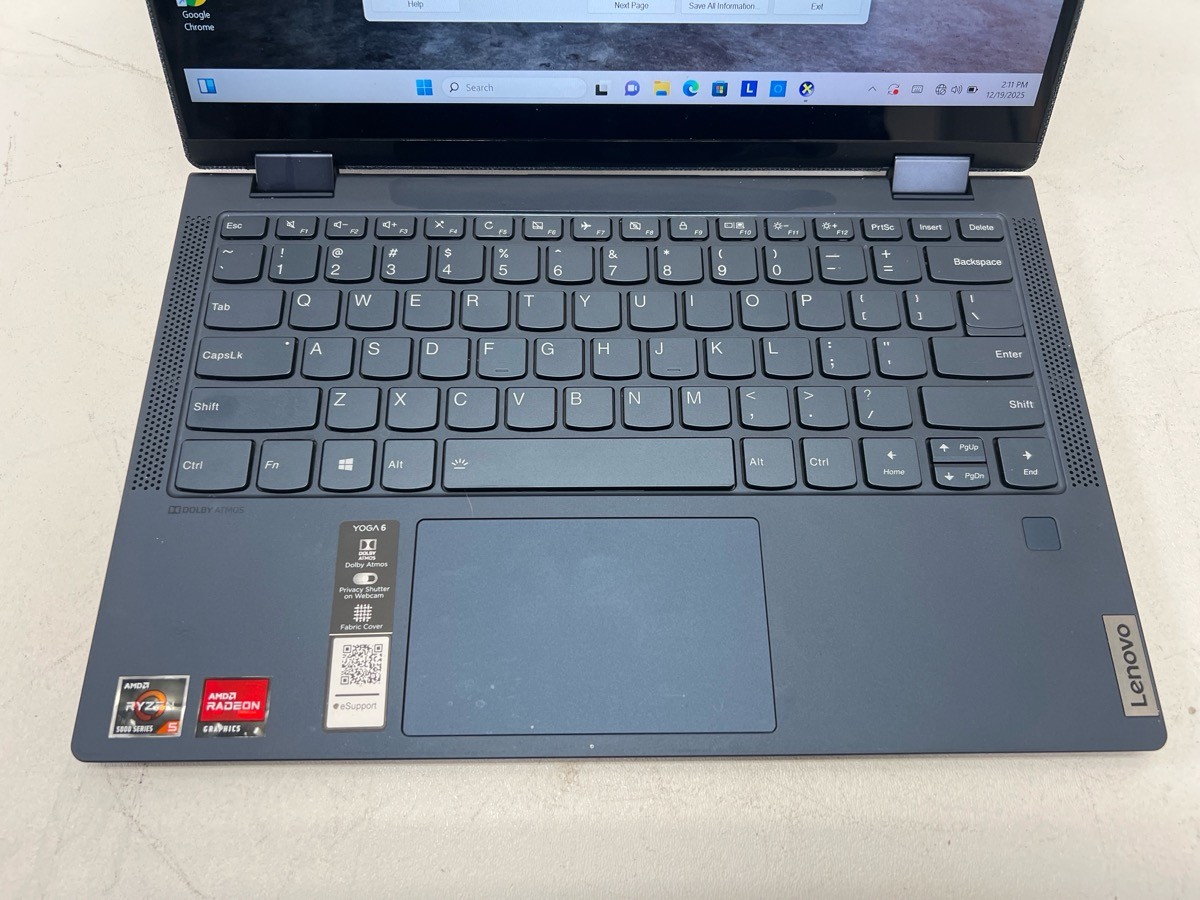 Win11 8GBRAM 12@2.1GHZ 256GBSSD Yoga Laptop With Charger (P09030018)