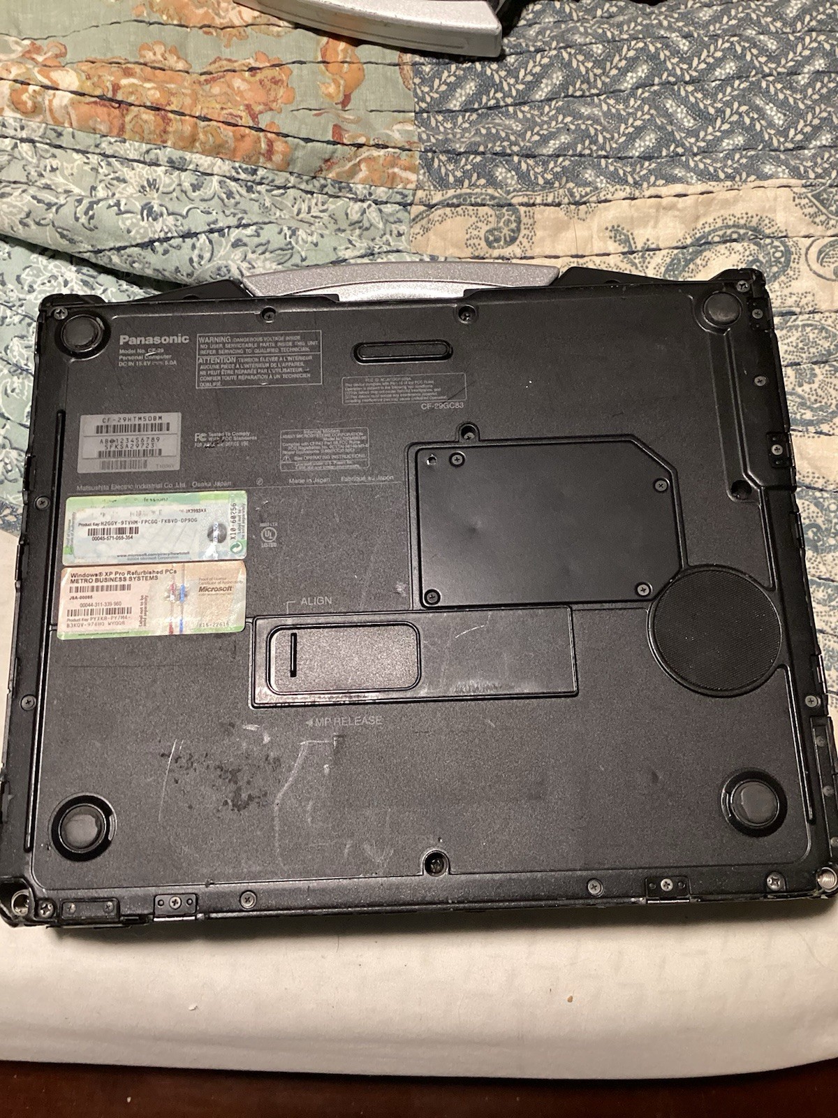 Panasonic Toughbook CF-29 13.3″ Pentium M 1.40GHz 1.49GB 56GB HDD WinXP Pro