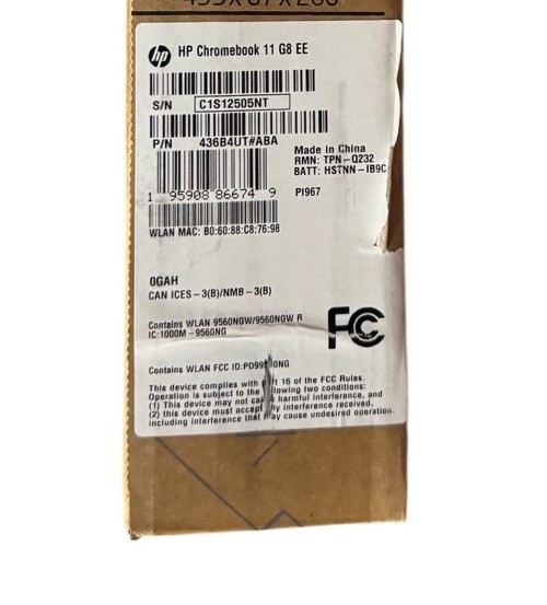 HP Chromebook 11 G8 EE 4GB 32GB N4020 11.6” Chrome OS