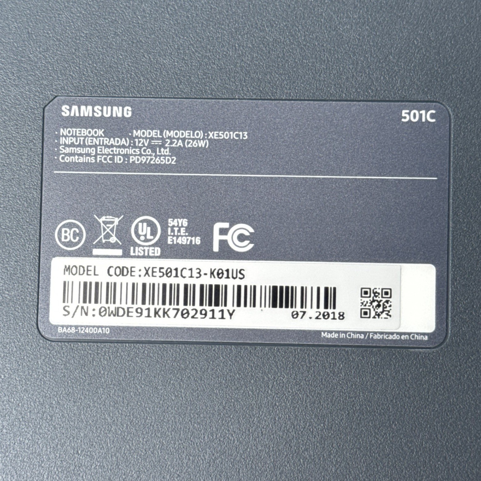 Samsung Chromebook 3 11.6 XE501C13-K01US Intel Celeron Night Charcoal Laptop