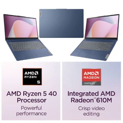 Lenovo IdeaPad Slim 3 15.6″ FHD AMD Ryzen 5 40 2.80GHz 8GB RAM 512GB SSD W11H